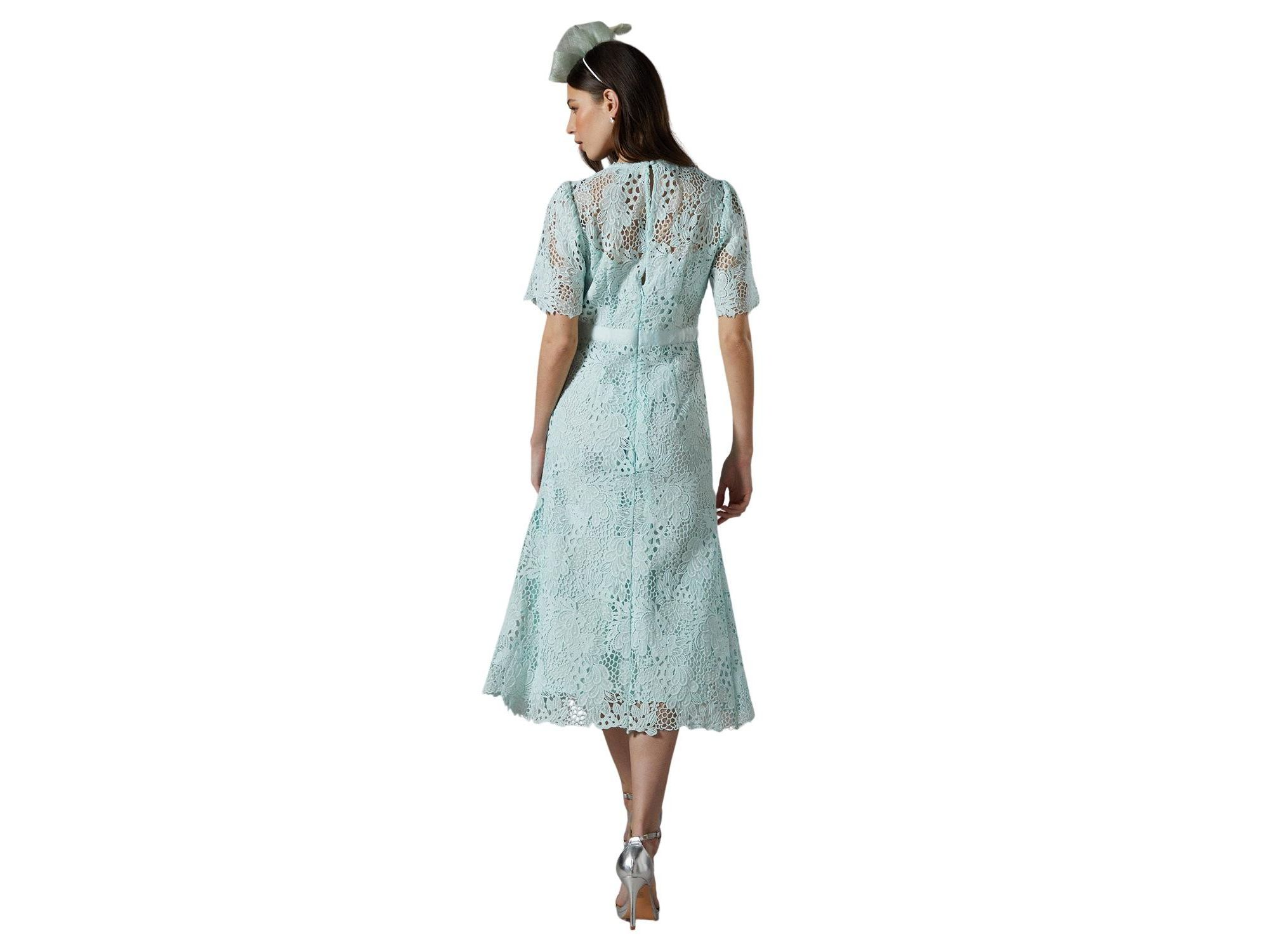 Lace Bow Belt Midi Dress — Image 4
