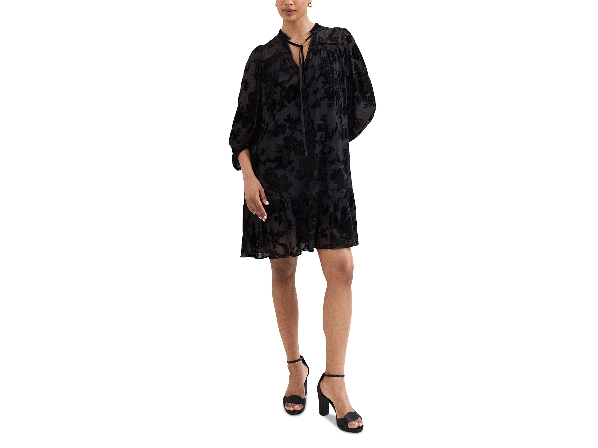Mila Velvet Burnout Dress — Image 9