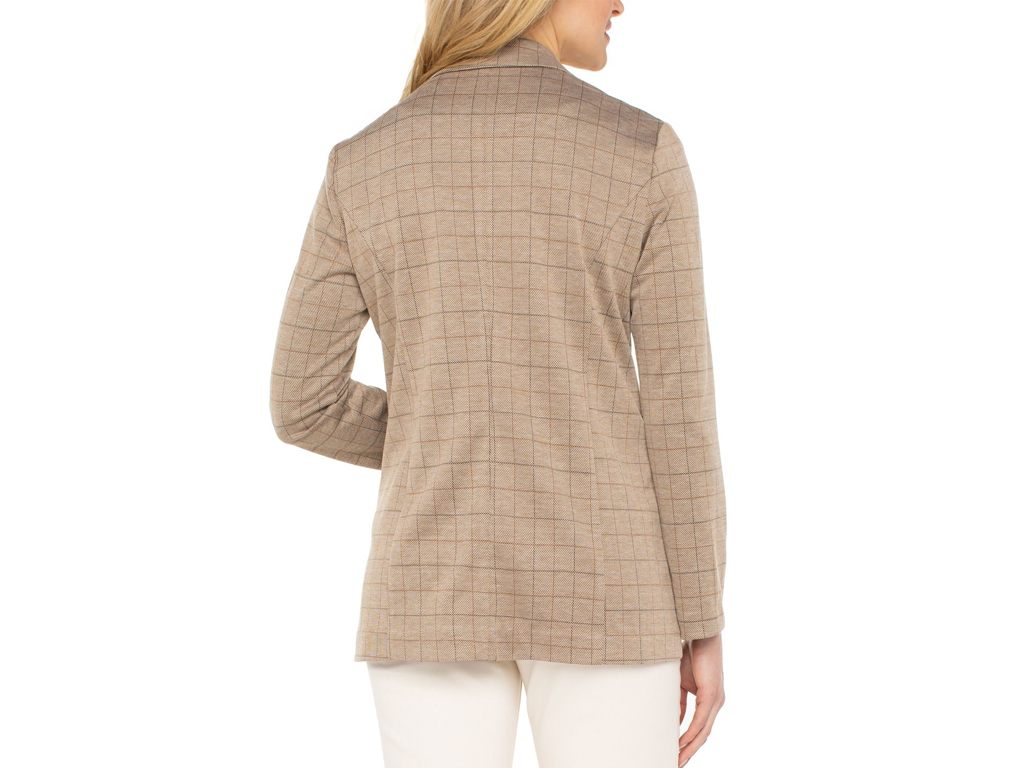 Boyfriend Grid Print Blazer — Image 3