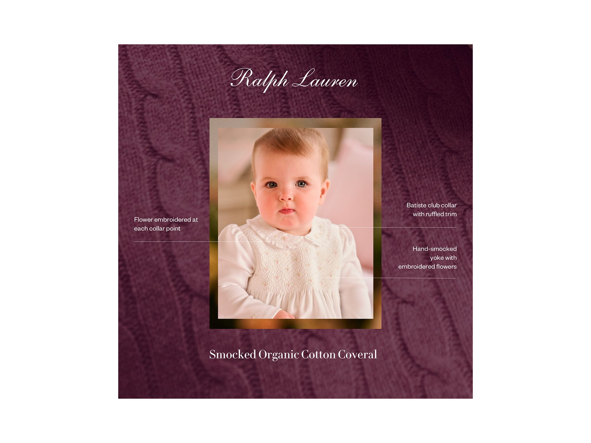 Girls' Smocked Coverall - Baby — Image 3