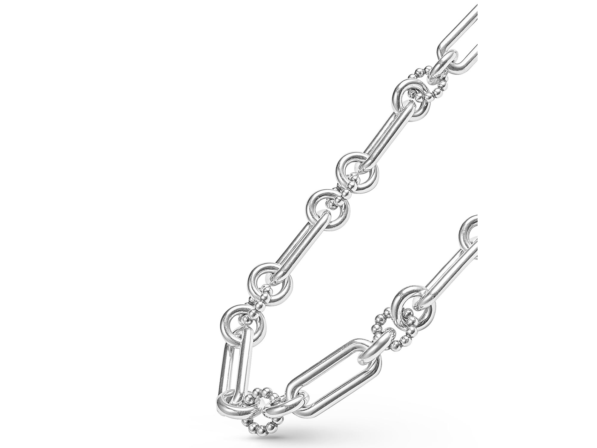Sterling Signature Caviar Mixed Link Statement Necklaces — Image 3
