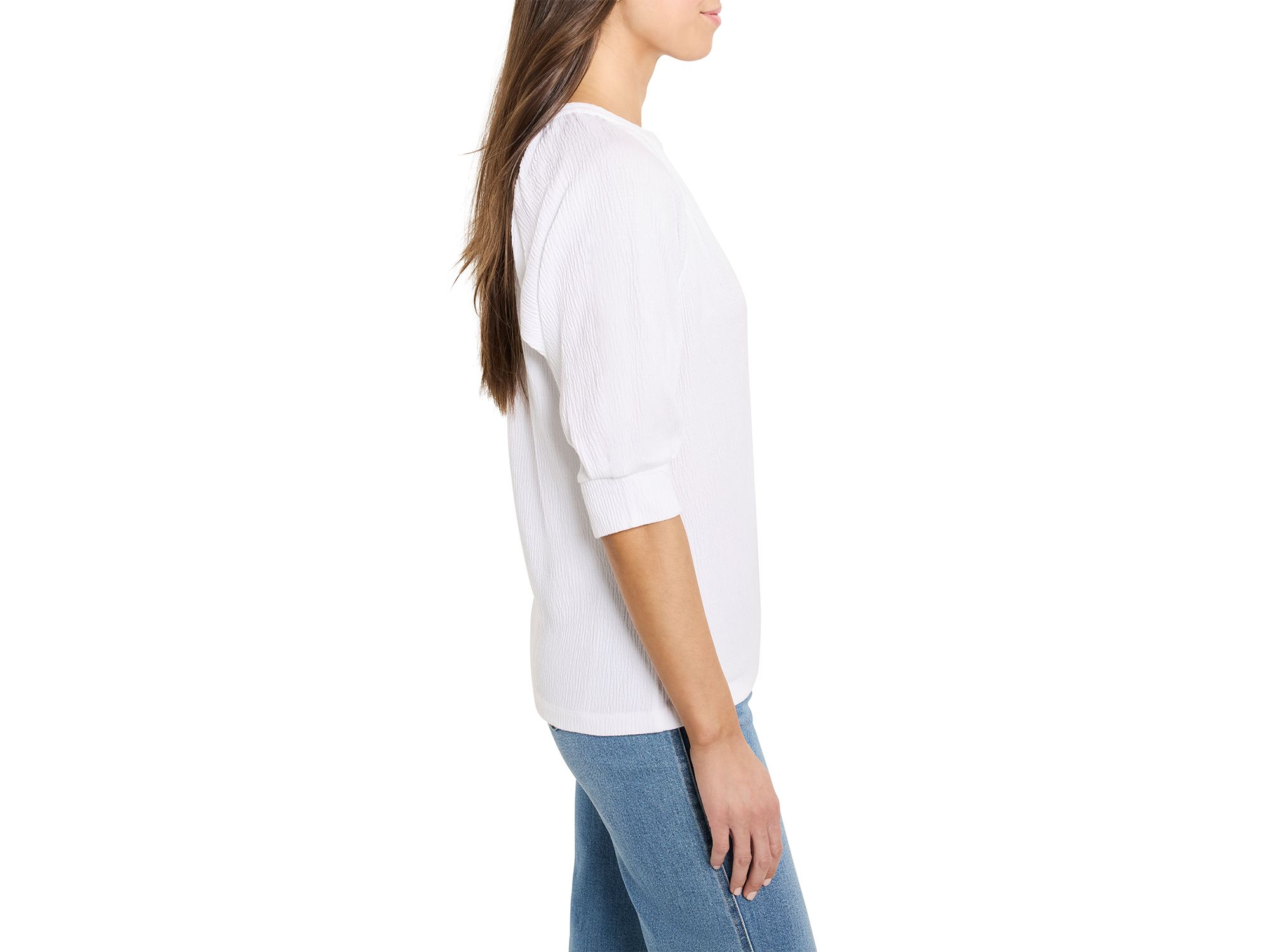 Crinkled Knit Cafe Top — Image 7