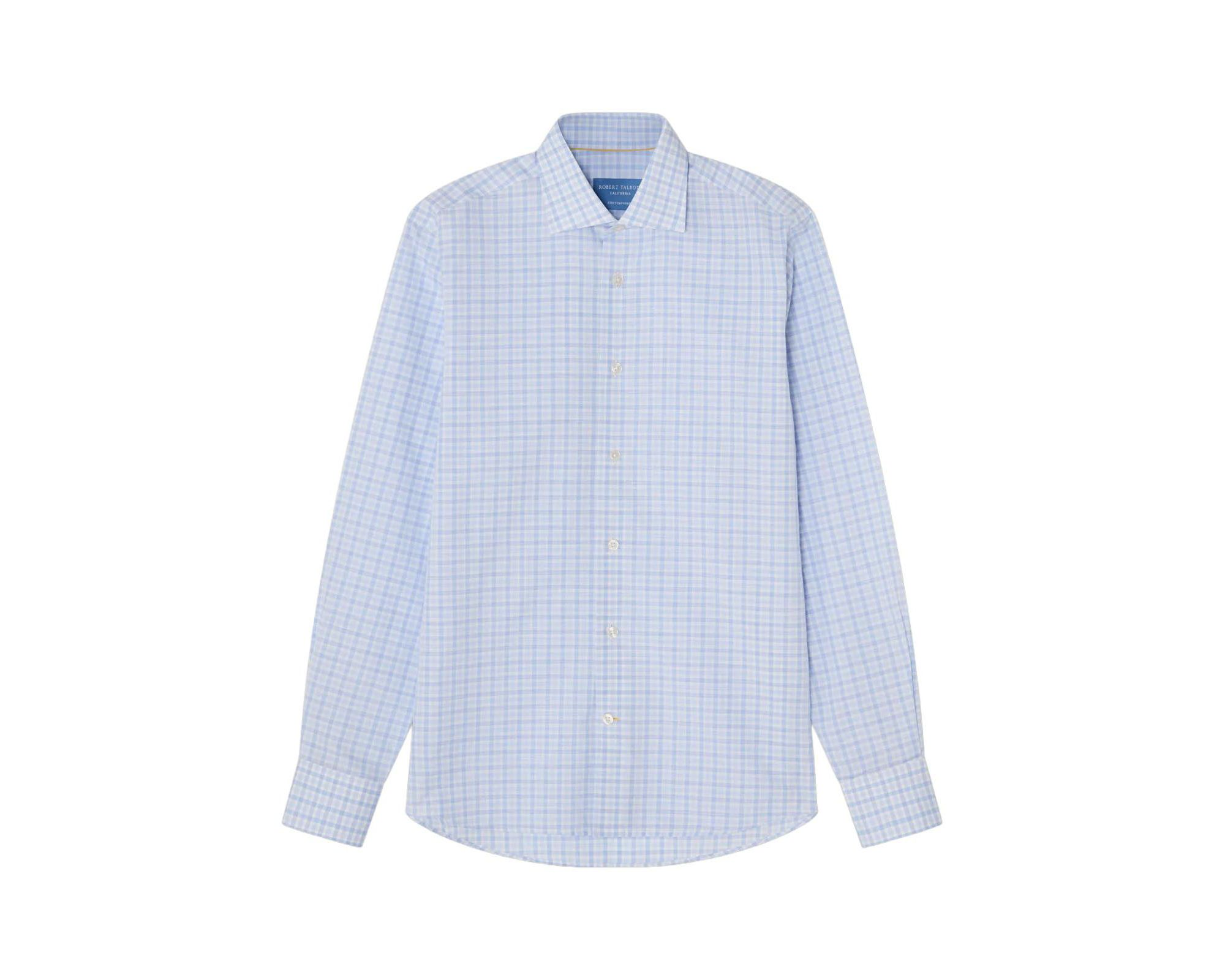 Reynolds Check Cotton/Linen Classic Fit Shirt — Image 4