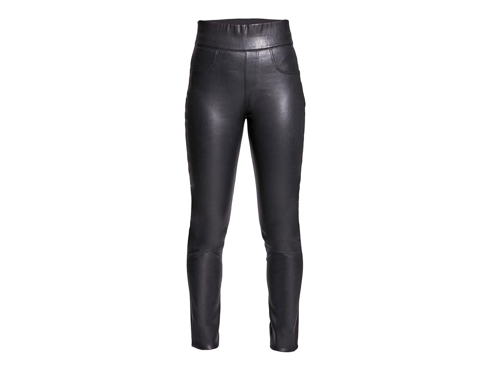 Gigi Stretch Leather Leggings — Image 4