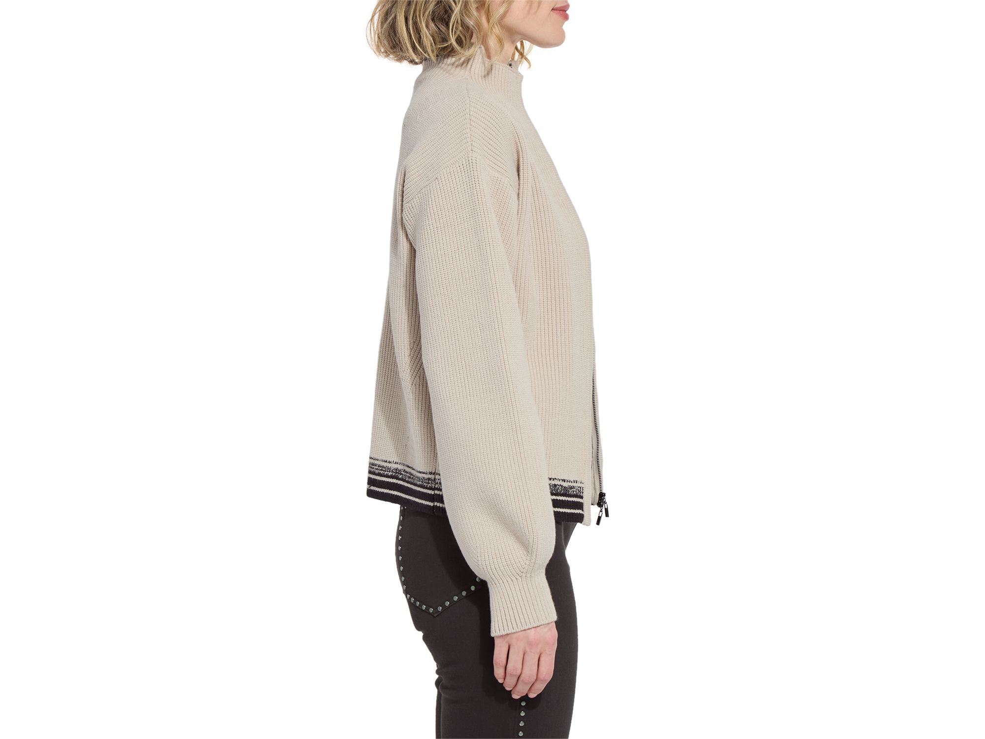 Blythe Zip Up Cozy Rib Sweater — Image 5