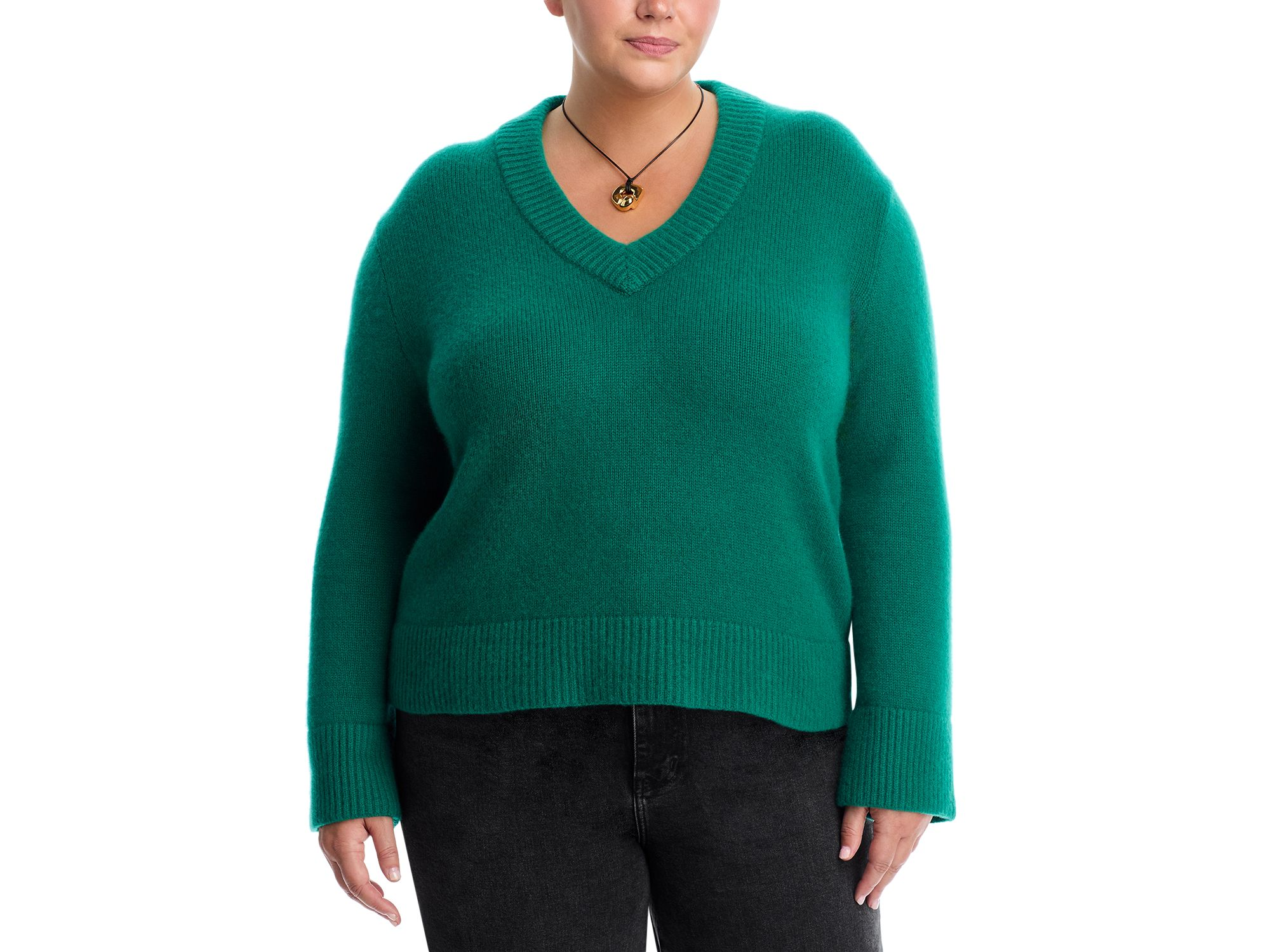 100% Cashmere New V Neck Sweater - Exclusive — Image 5
