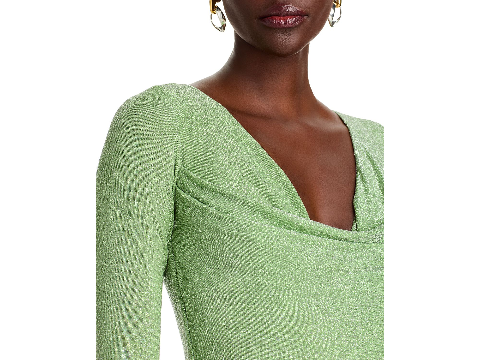 Rafaela Metallic Knit Maxi Dress — Image 3