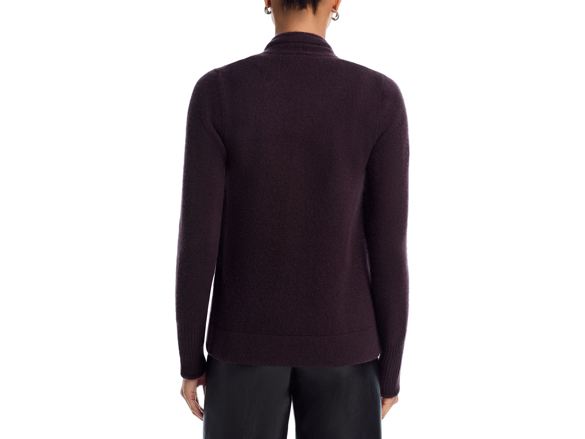 100% Cashmere Drape Front Cardigan - Exclusive — Image 3