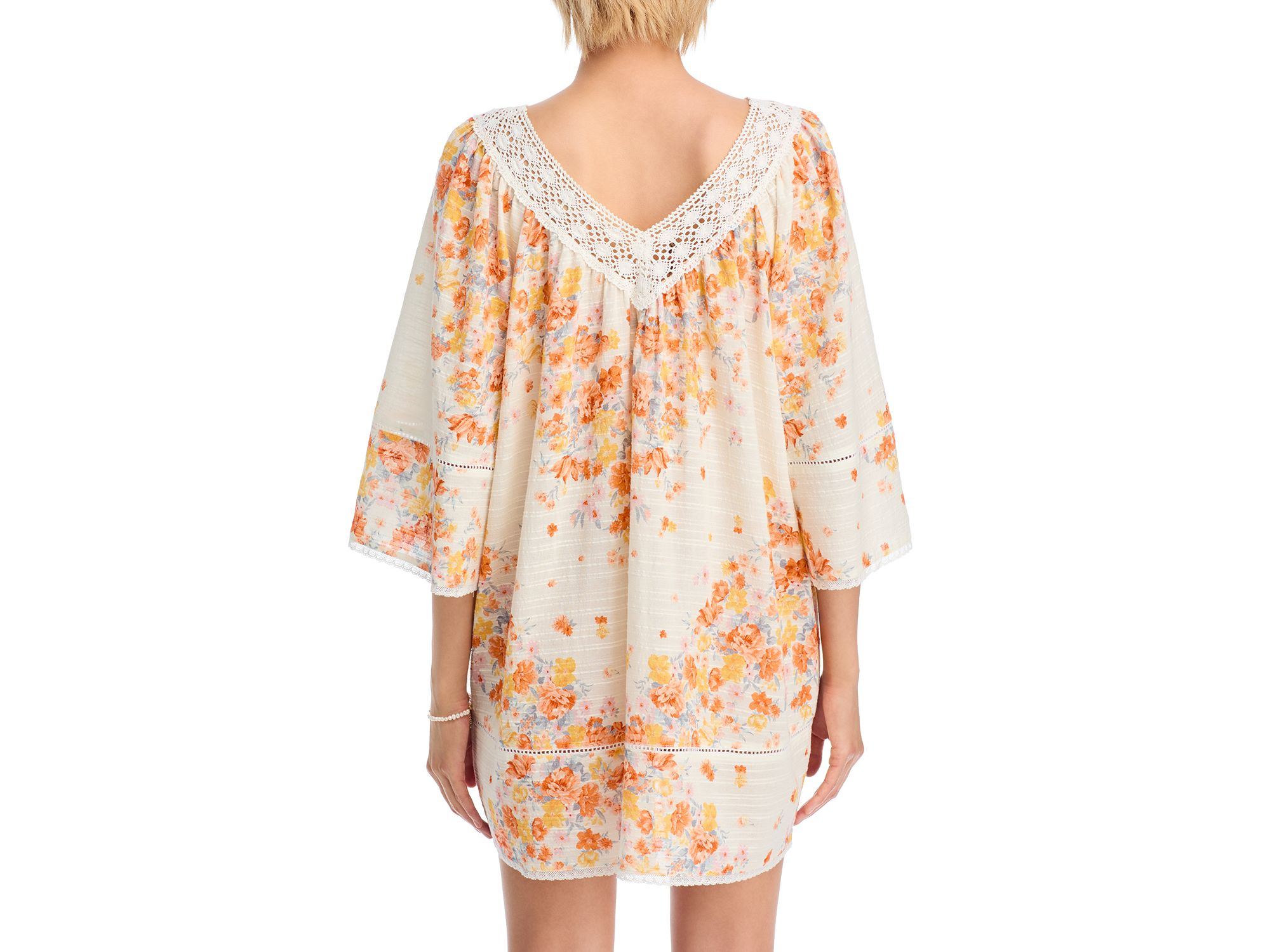 Placed Floral Print Mini Dress - Exclusive — Image 4