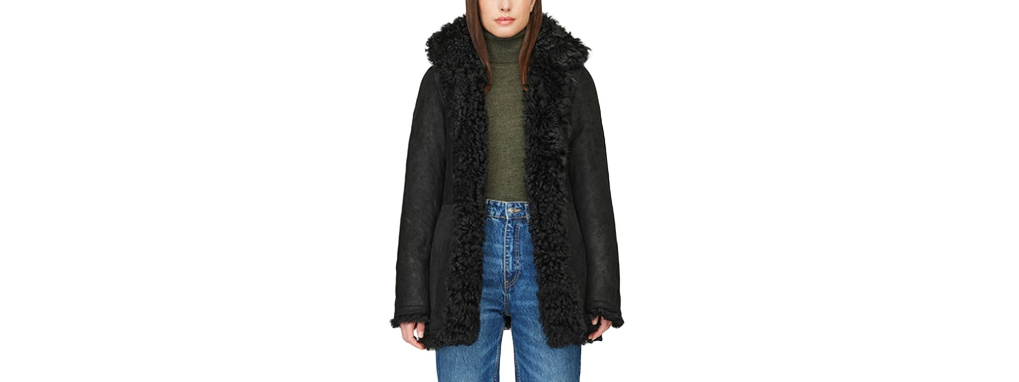 Milky Way Reversible Shearling Coat — Image 3