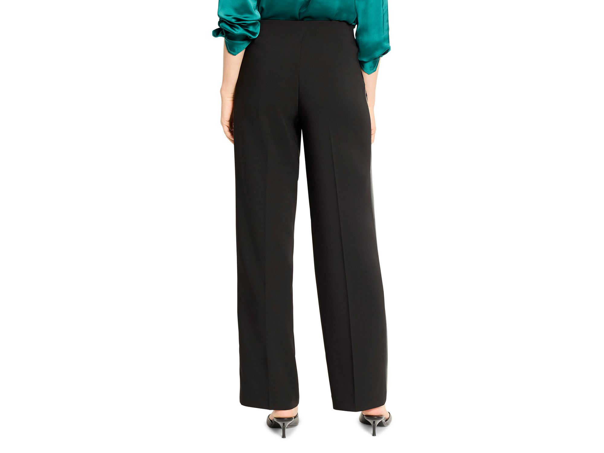 Lenox Wide Leg Sleek Stretch Tuxedo Pants — Image 3