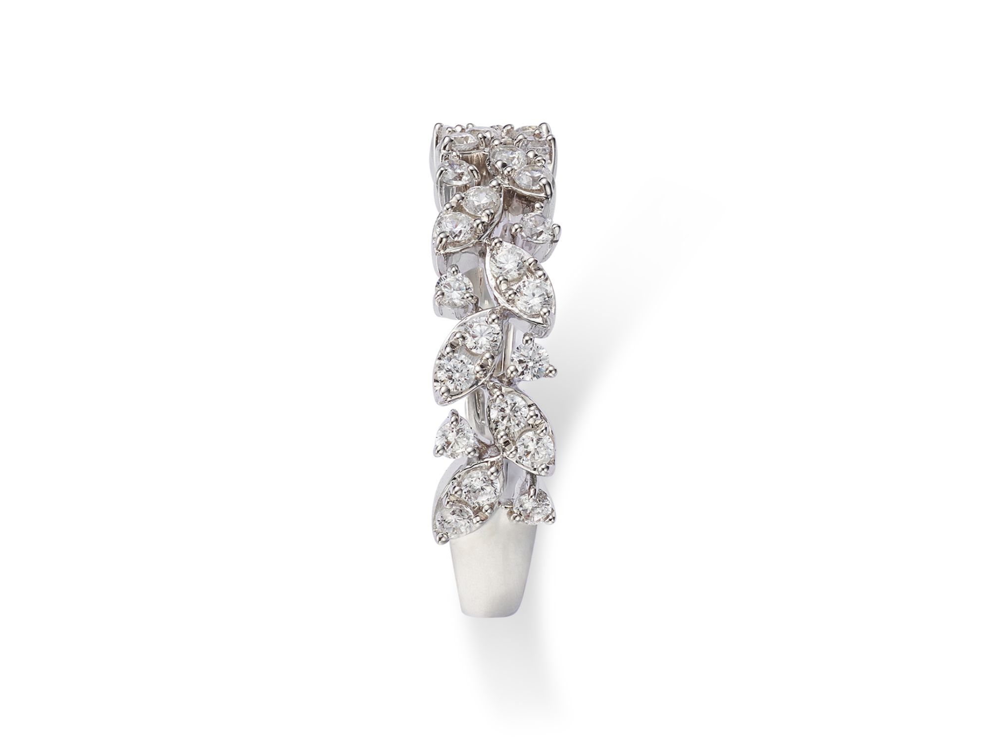 Diamond Leaf Band in 14K White Gold, 0.50 tcw — Image 3