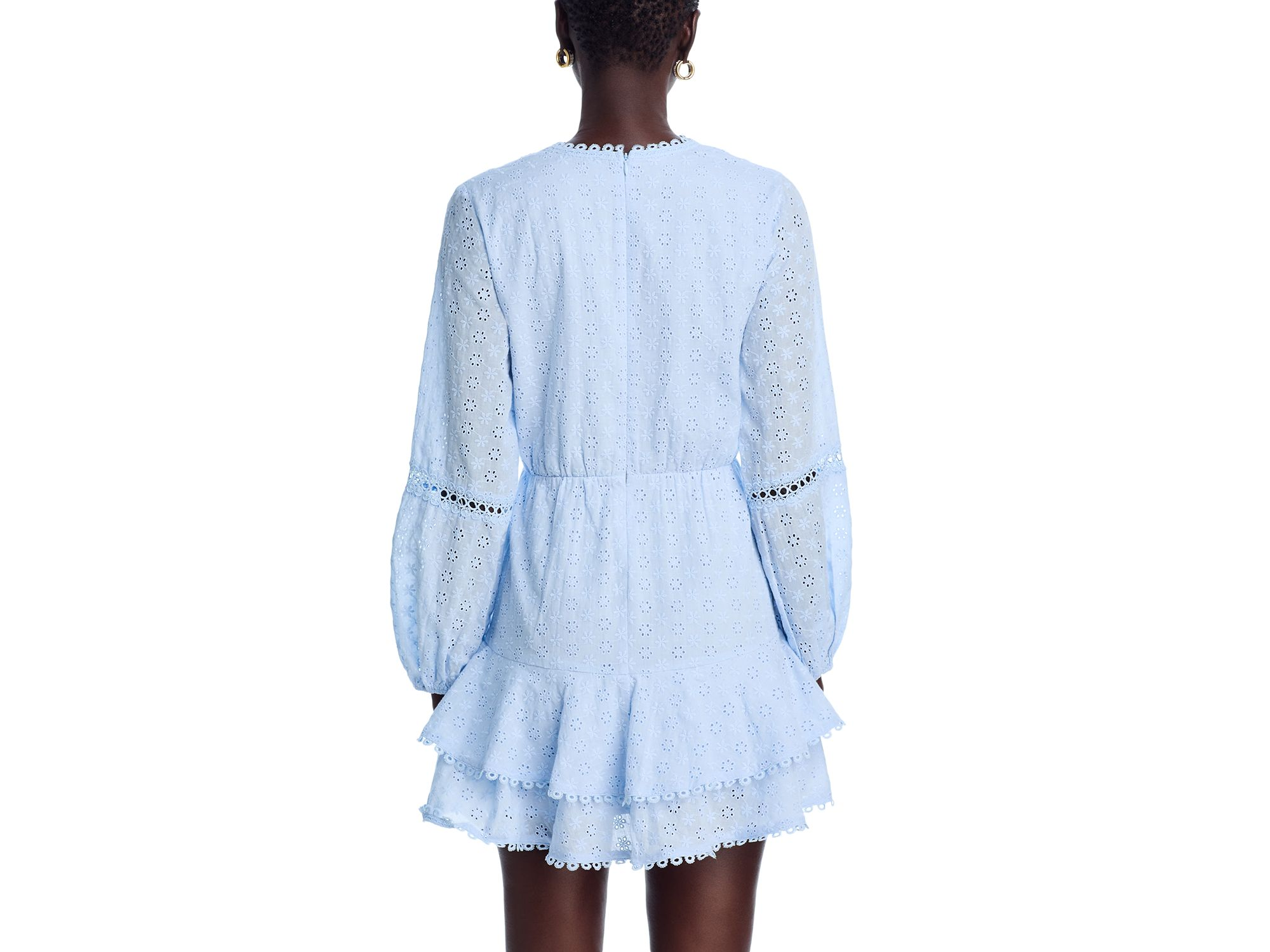 Eyelet Mini Dress - Exclusive — Image 4