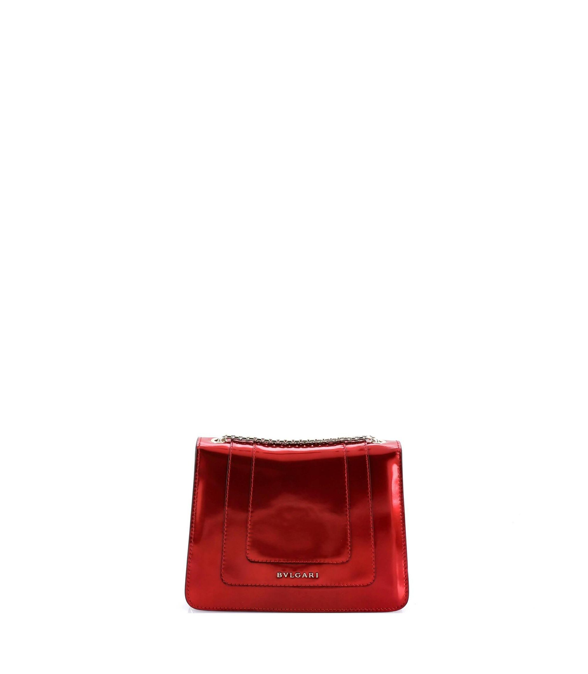 Small Serpenti Forever Square Shoulder Bag Metallic Leather — Image 7