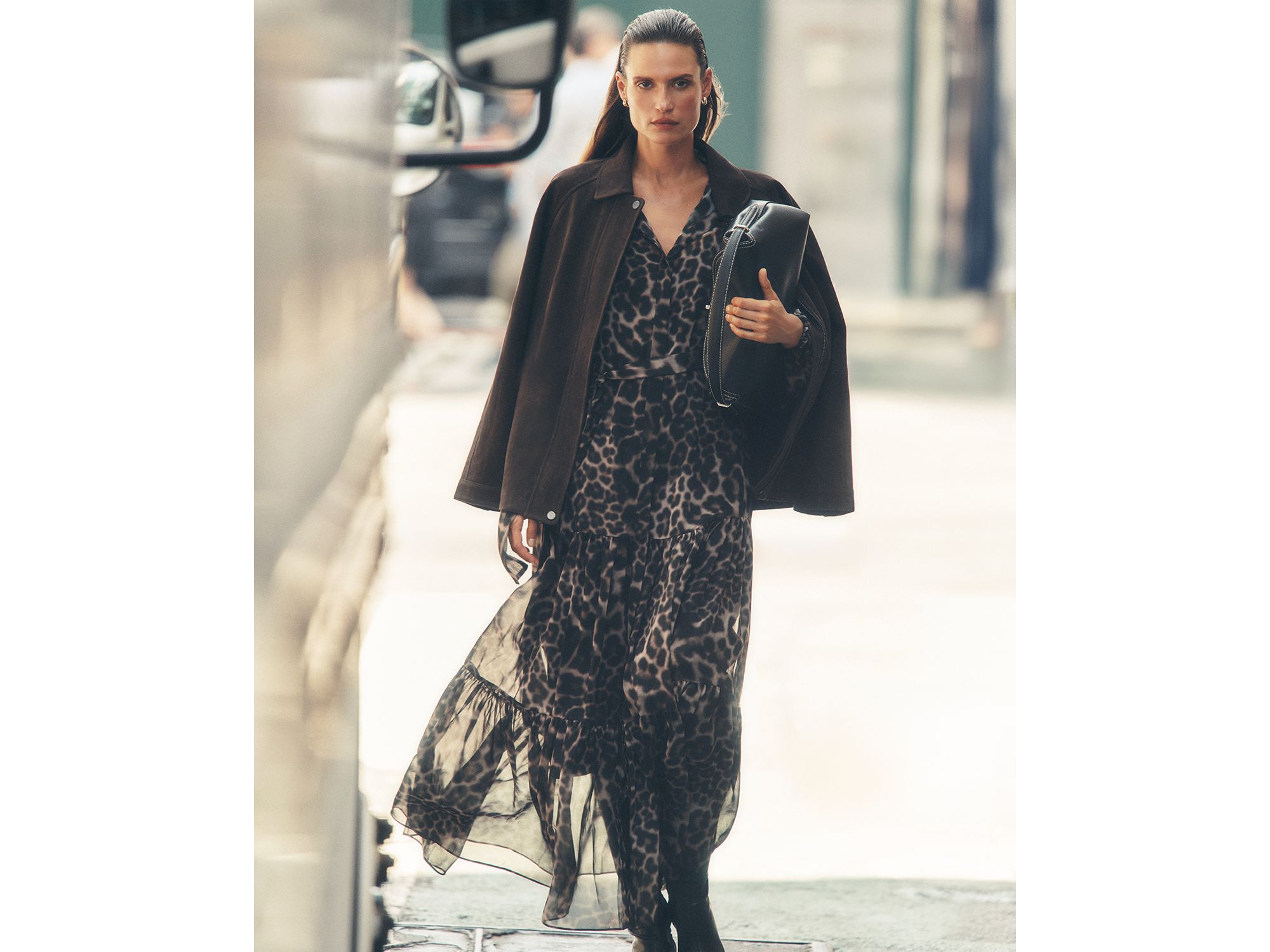 Baird Tie Neck Maxi Dress — Image 3