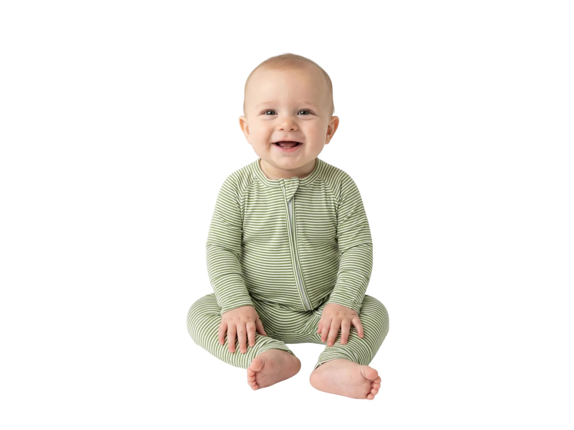 Boys' Evergreen Stripe Bamboo Sleeper - Baby — Image 6