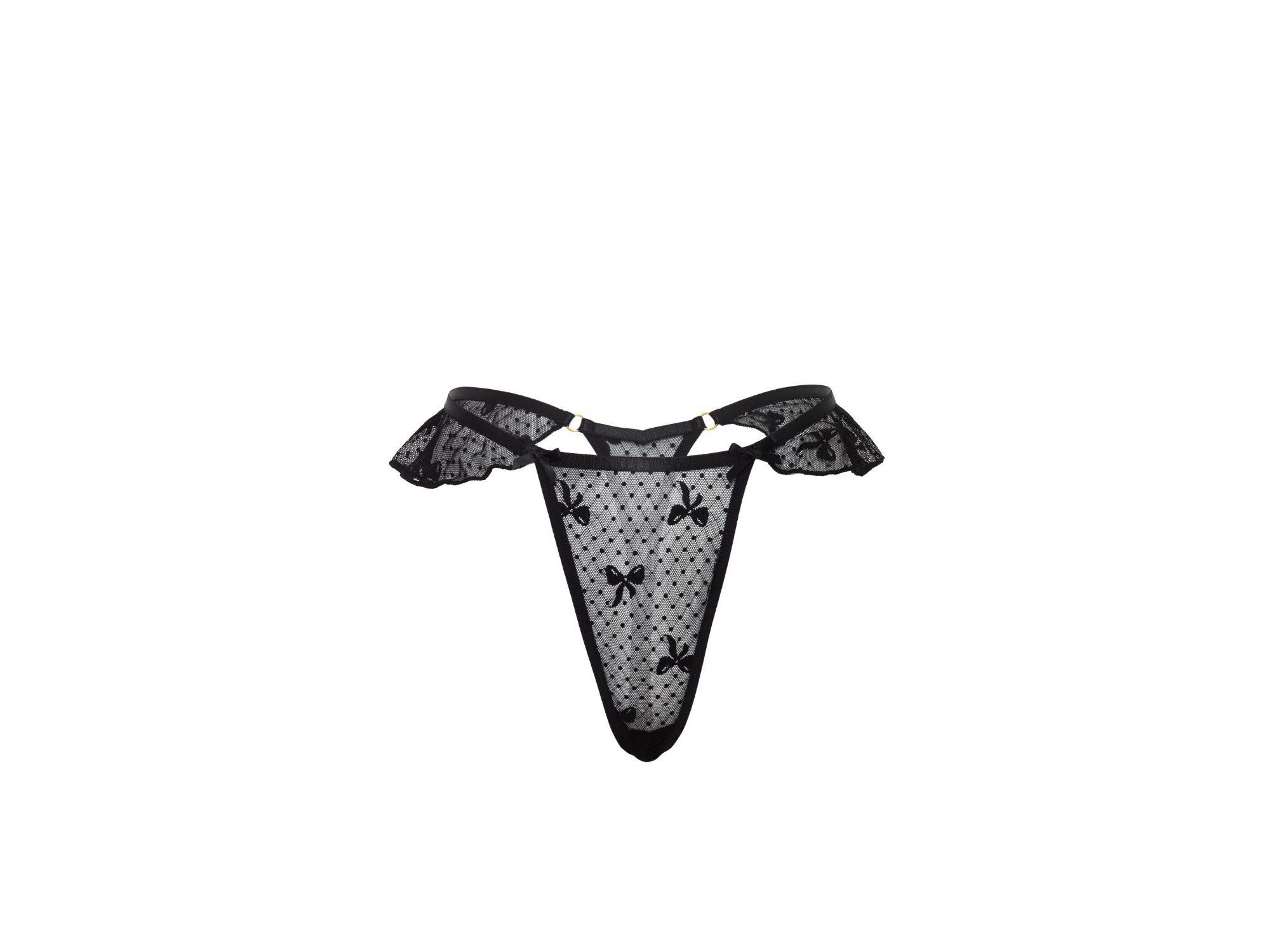 Brooke Bow Mesh Thong Panty — Image 4