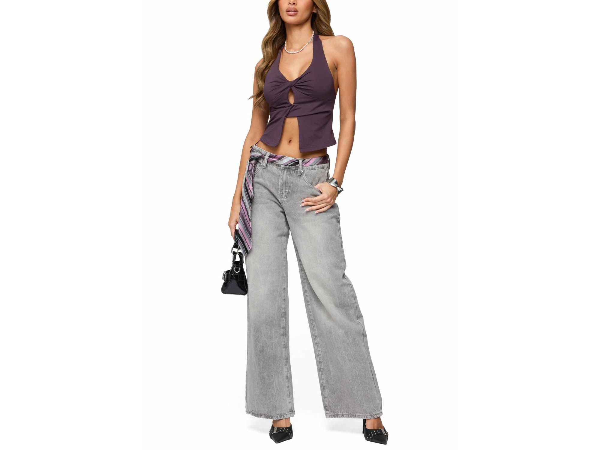 Prima Twisted Split Front Halter Top — Image 4