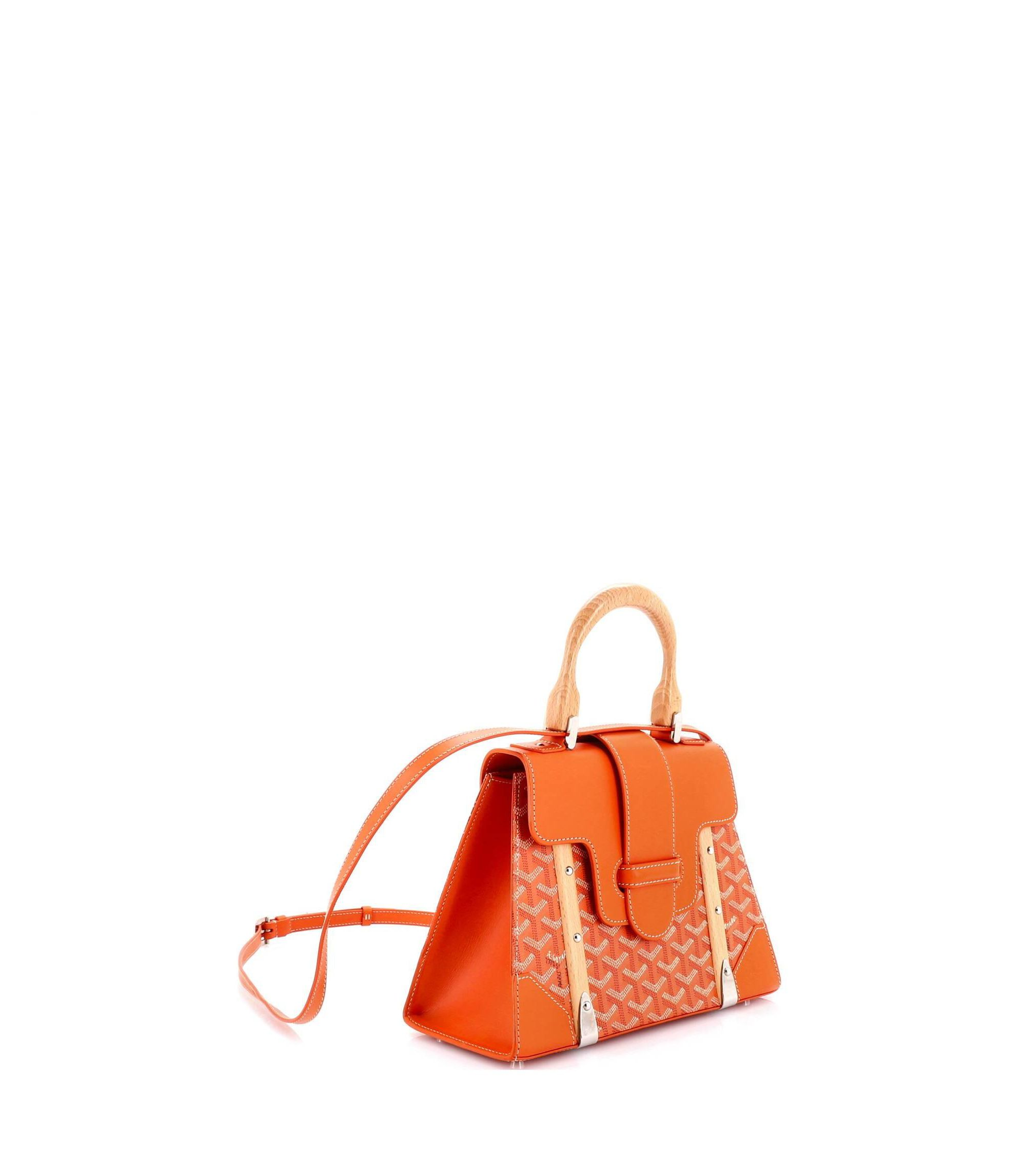 PM Saigon Top Handle Bag Coated Canvas with Leather — Image 4