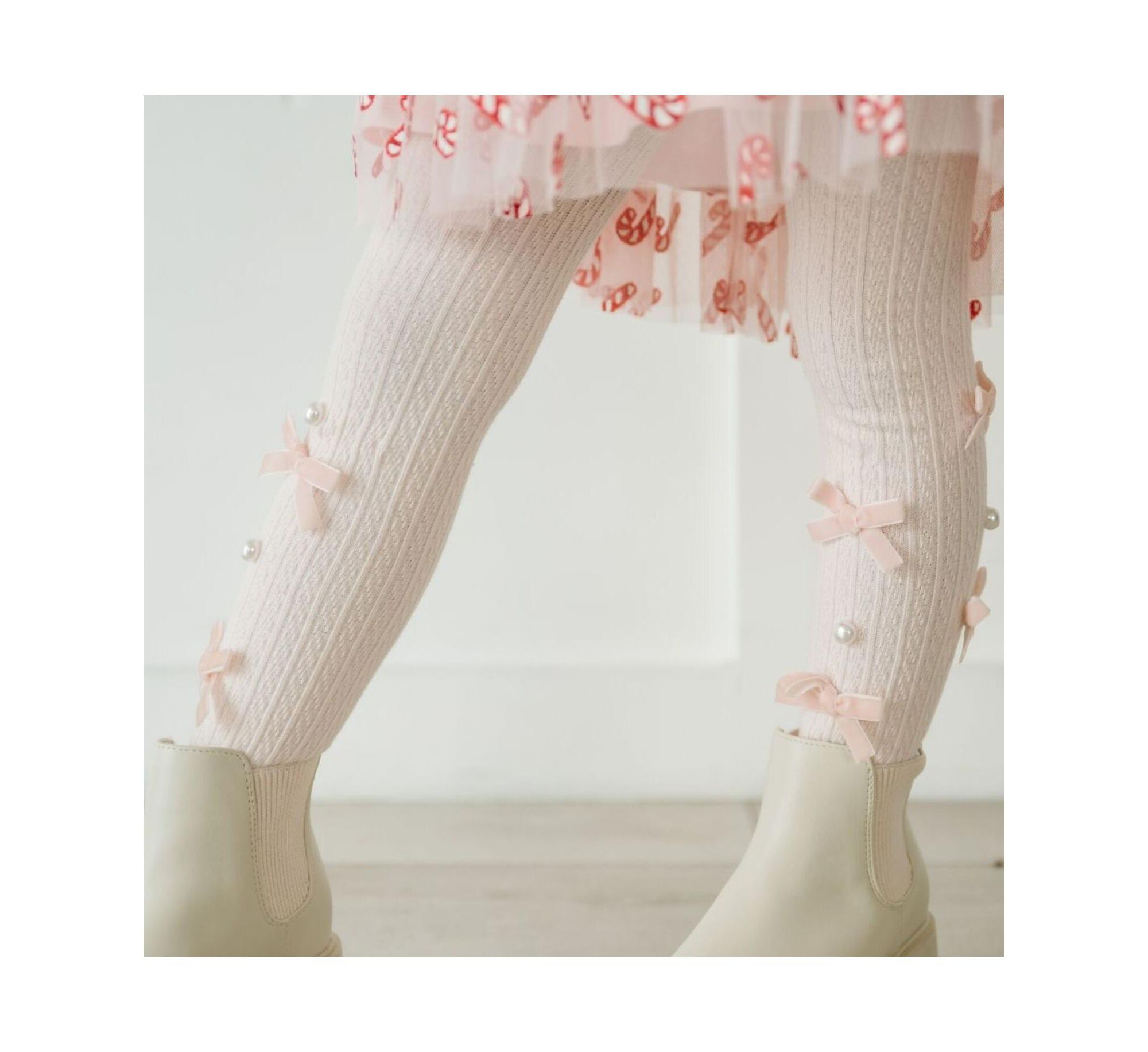 Girls' Bedazzled Coquette Tights - Little Kid, Big Kid — Image 3
