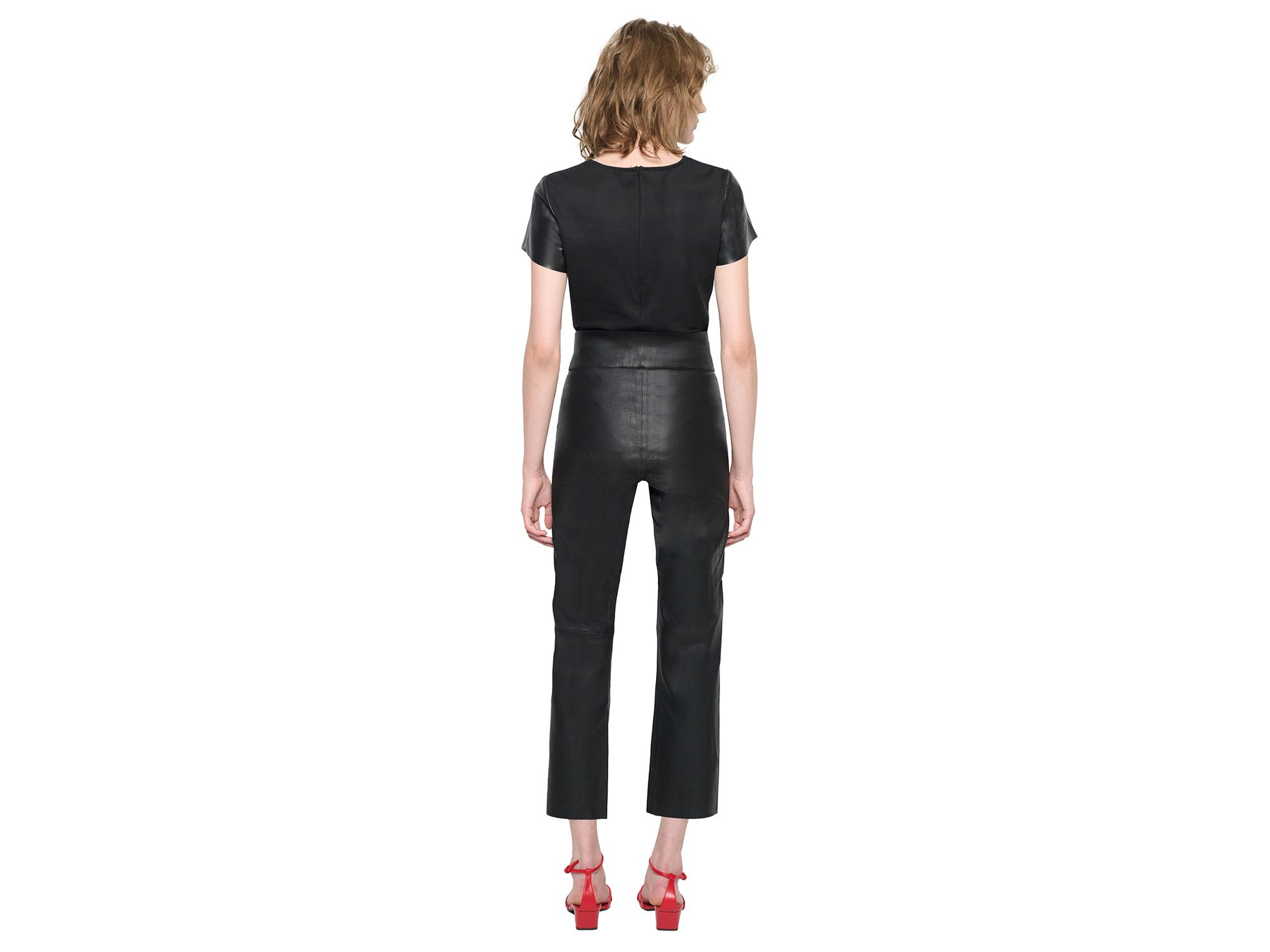 Reagan Stretch Leather Leggings — Image 3