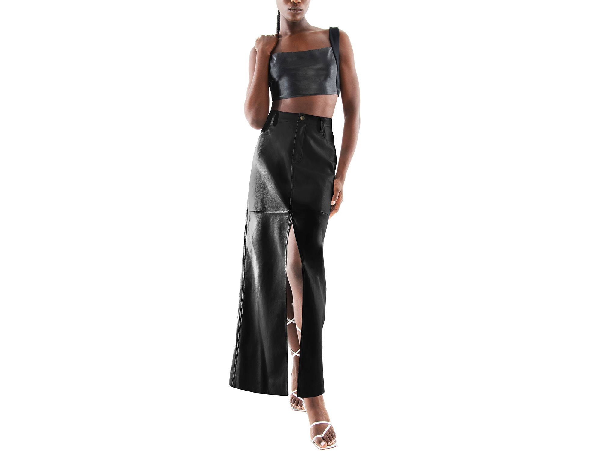 Imogen Recycled Leather Skirt — Image 4