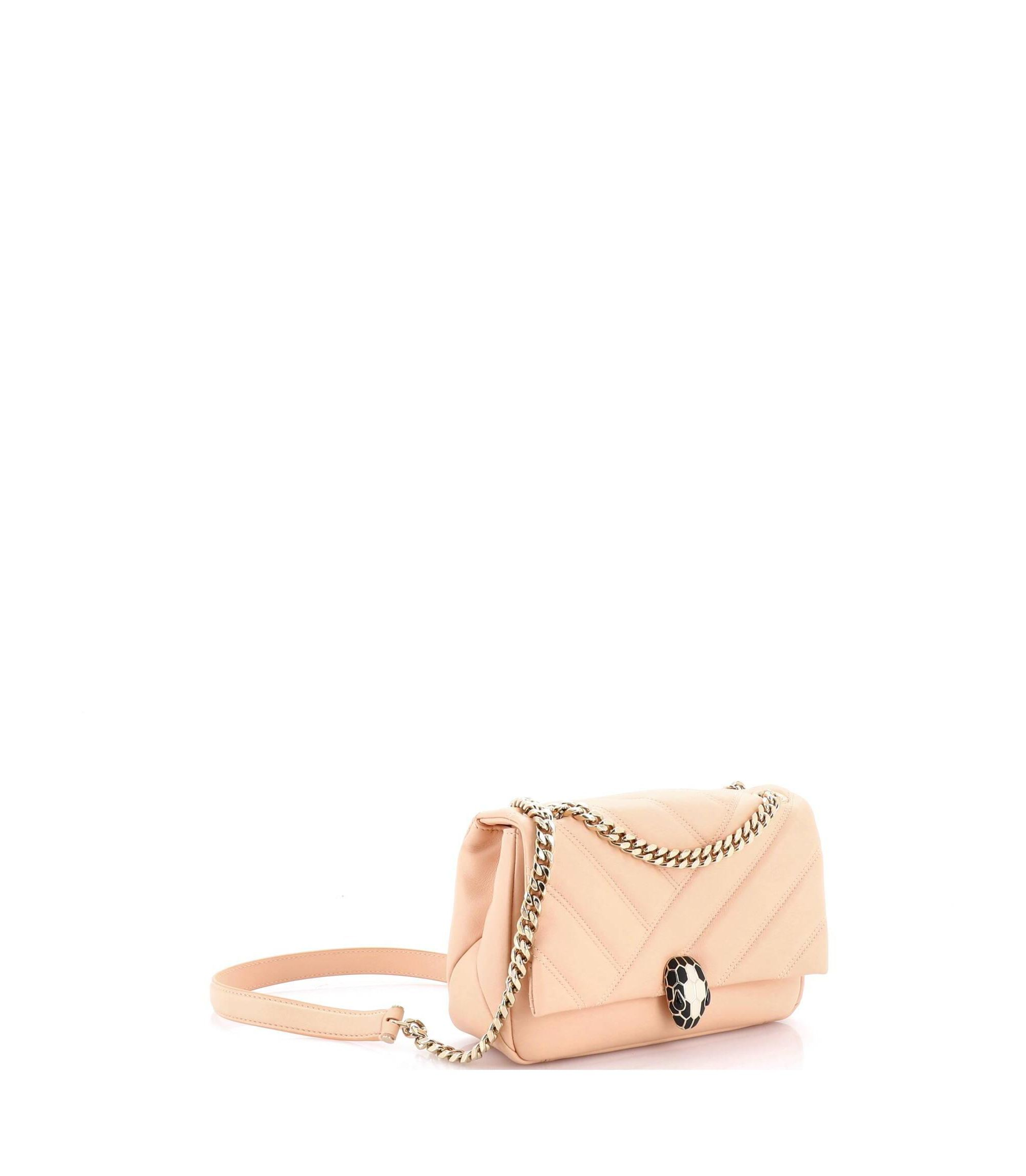 Small Serpenti Cabochon Shoulder Bag Diagonal Quilted Leather — Image 6
