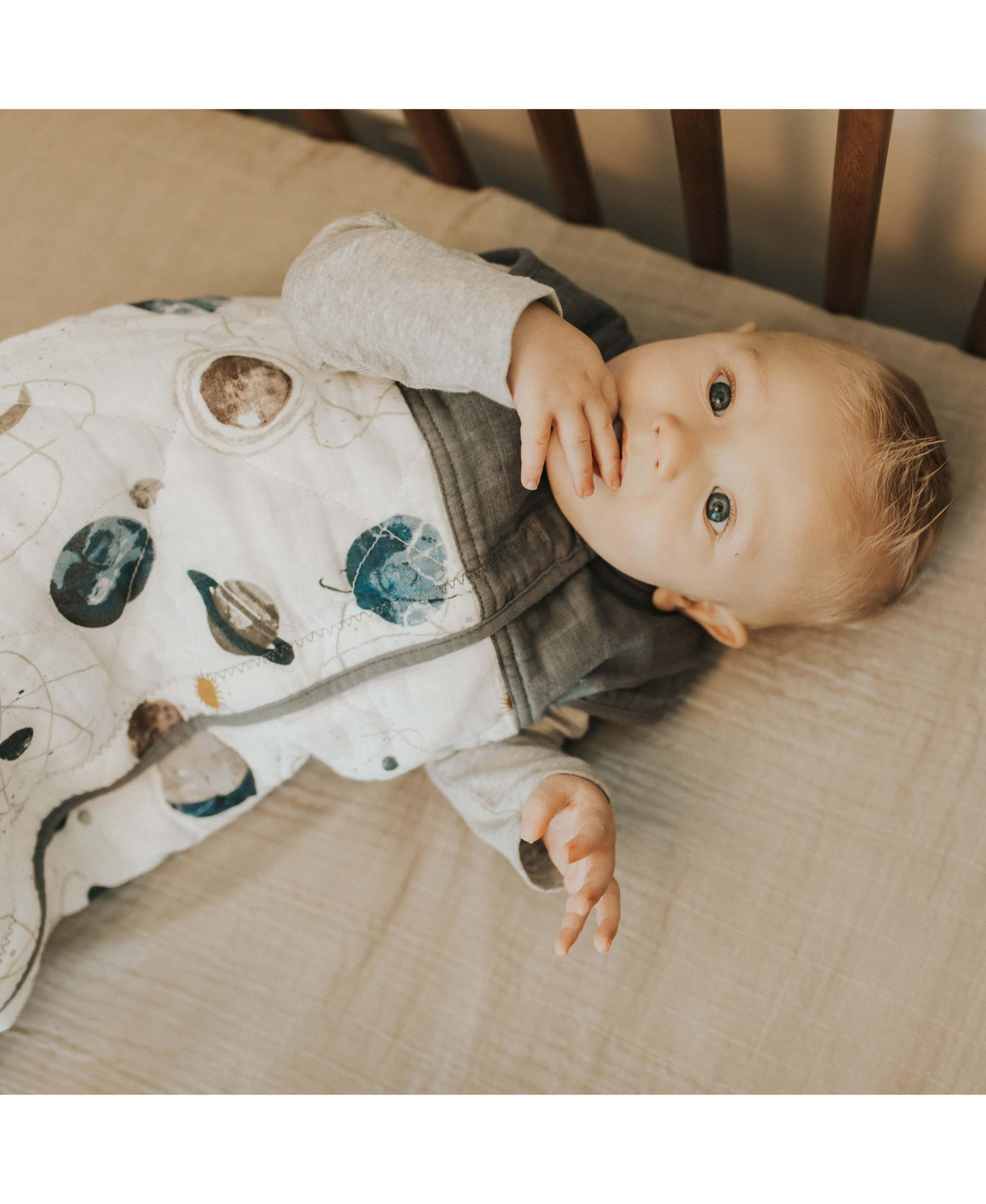 Unisex Cotton Muslin Quilted Sleep Bag - Baby — Image 3