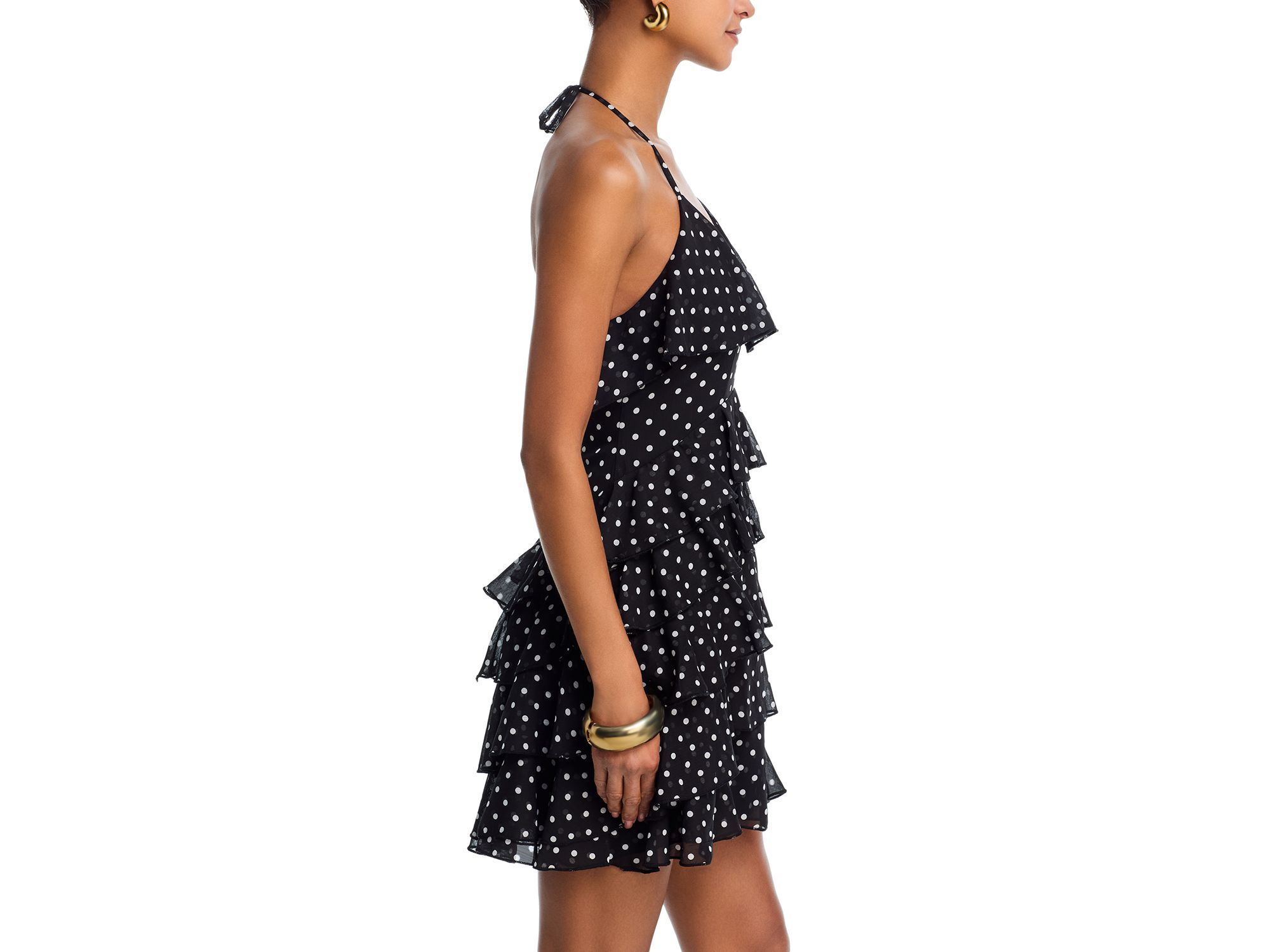 Ruffle Polka Dot Mini Dress — Image 3