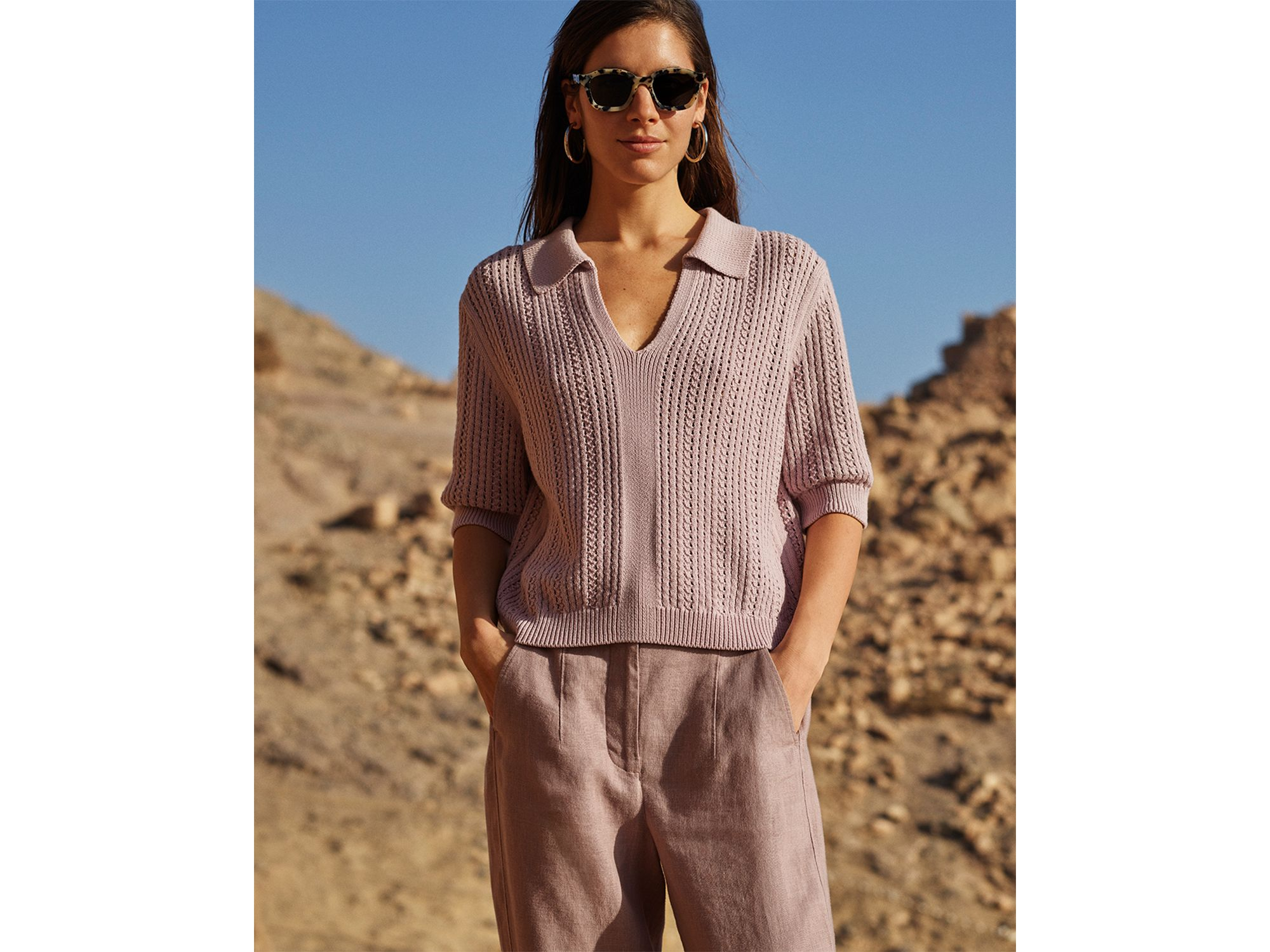Linen Barrel Leg Pants — Image 3