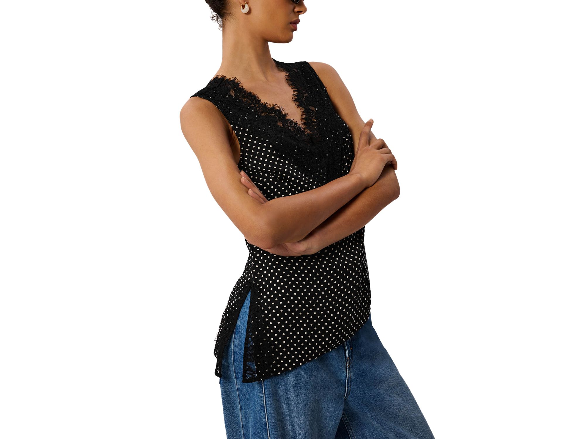 Mini Spot Lace Trim Top — Image 5