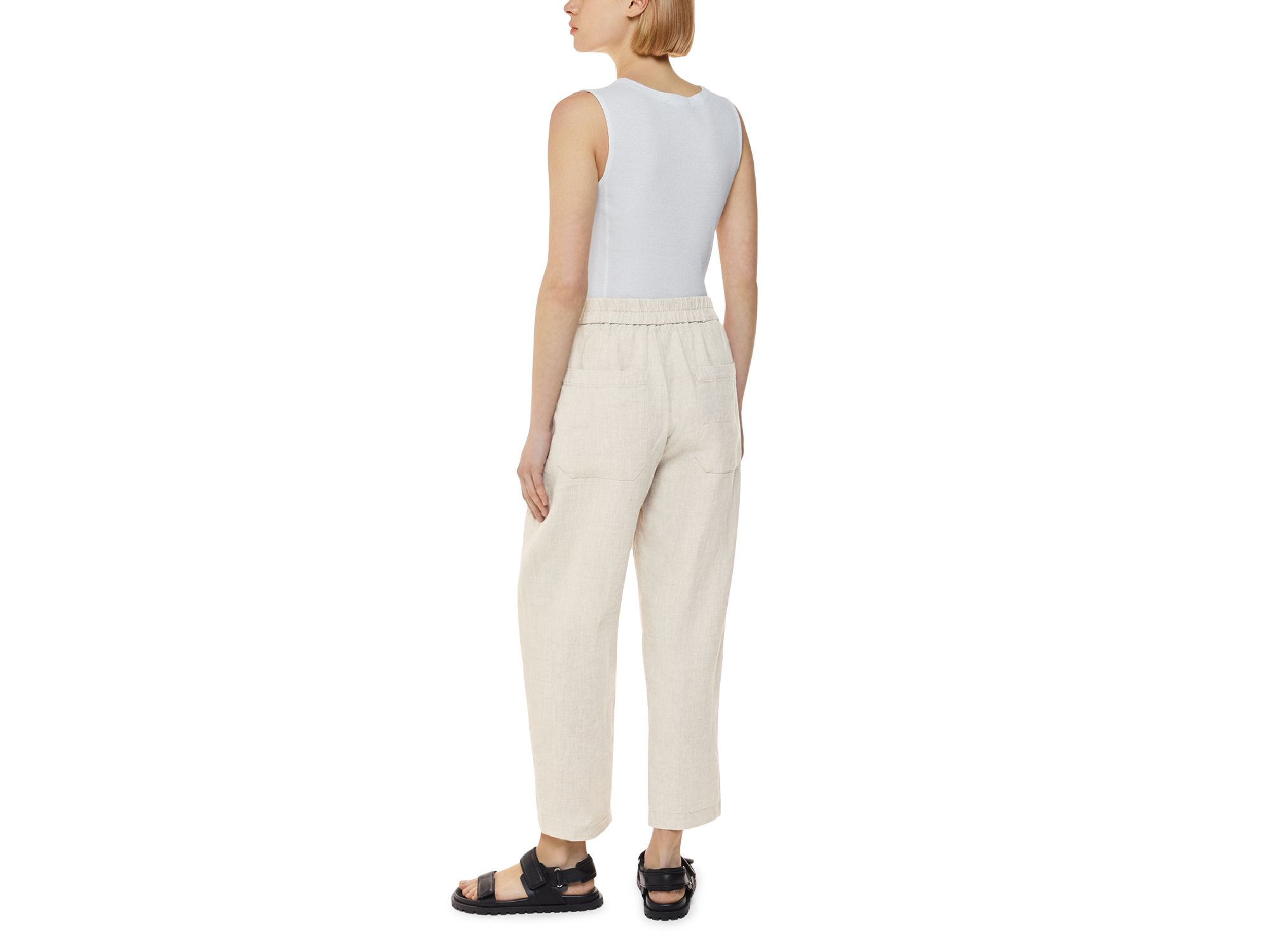 Linen Barrel Leg Pants — Image 5