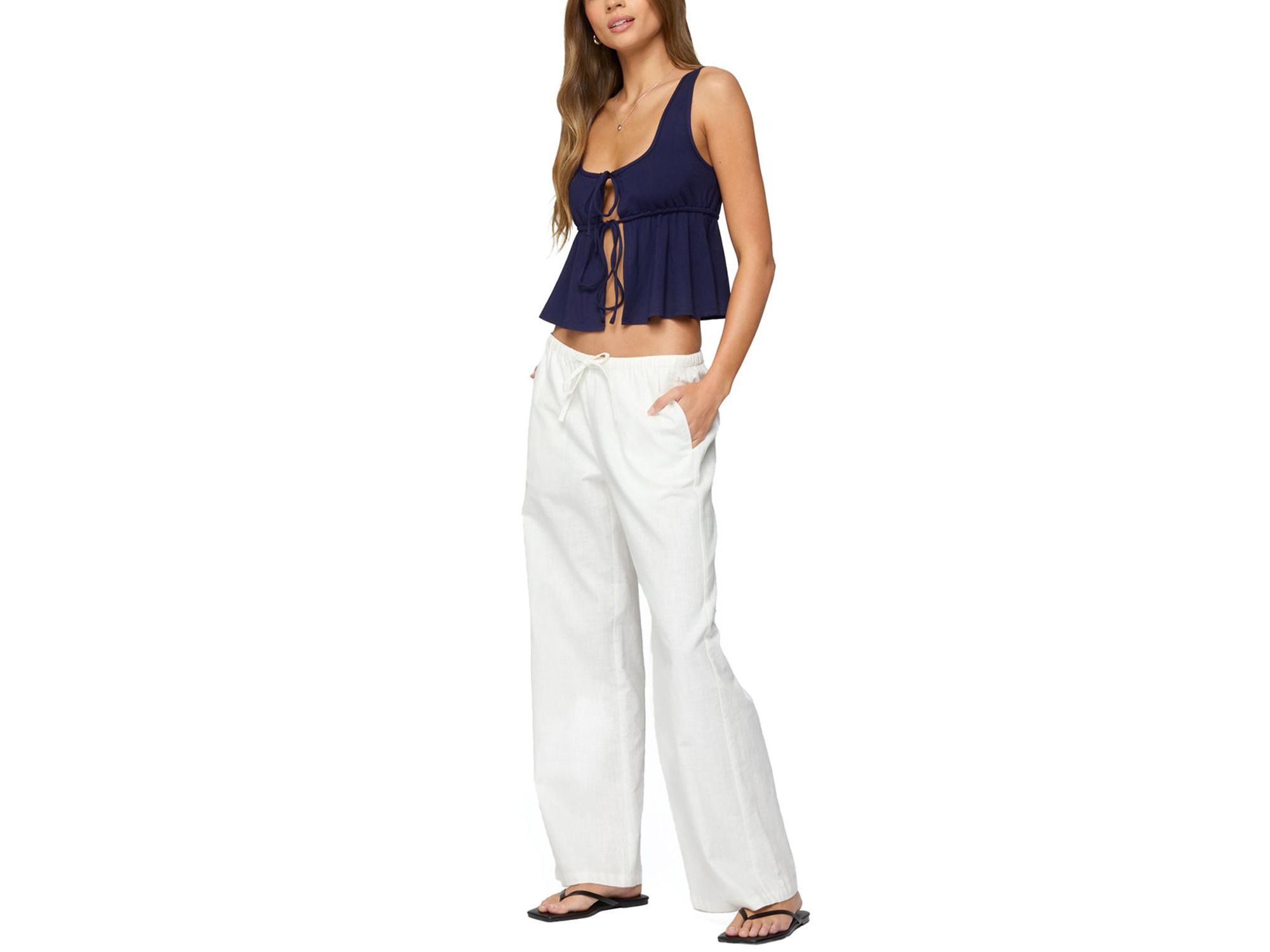 Alesia Tie Front Tank Top — Image 3