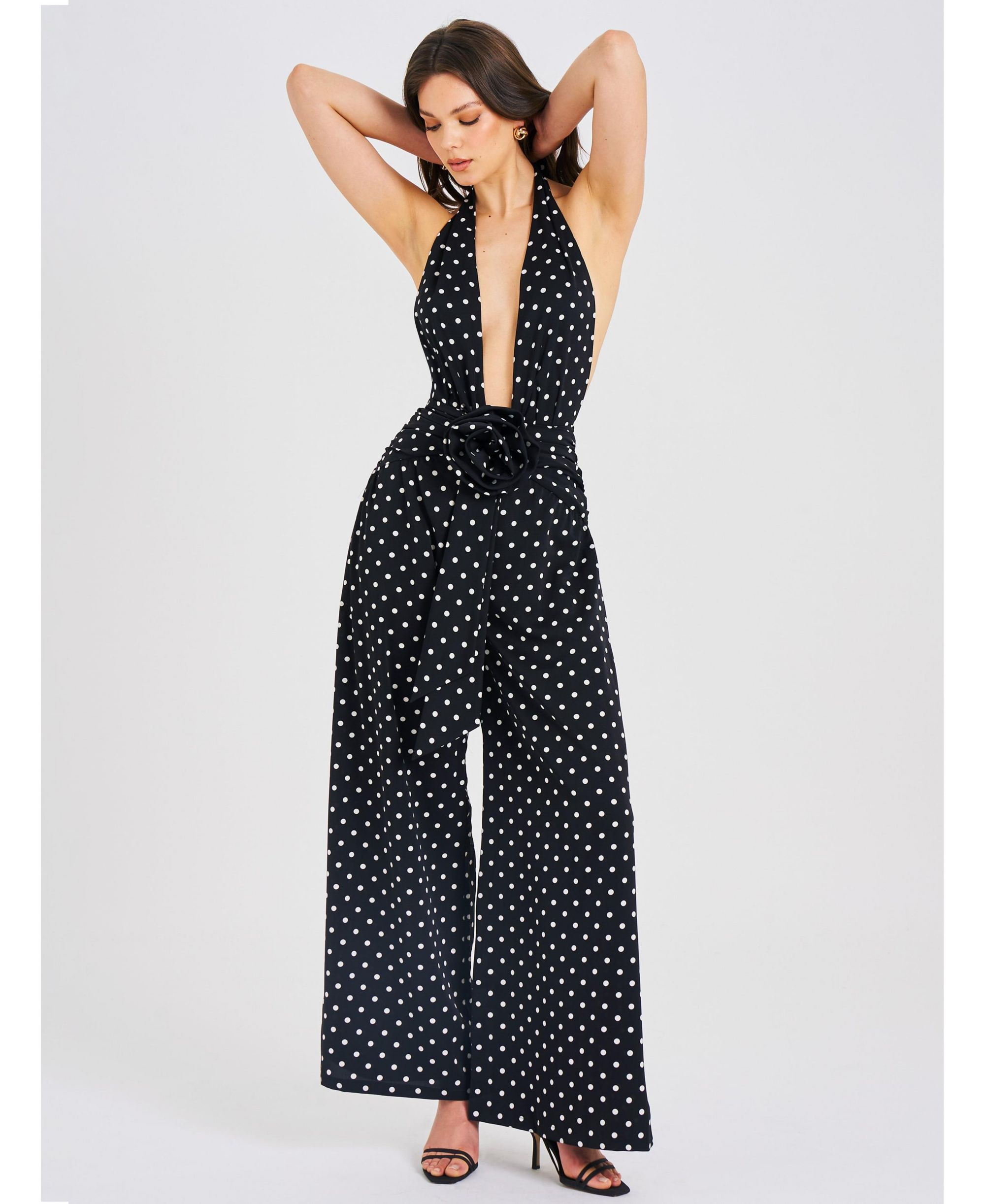 Oriana Polka Dots Halter Jumpsuit — Image 5