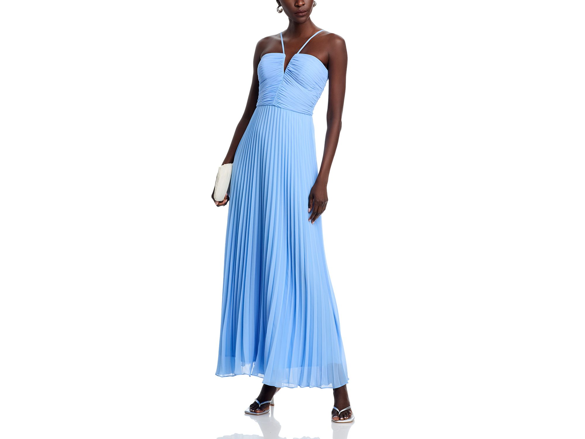 V Neck Chiffon Dress - Exclusive — Image 3