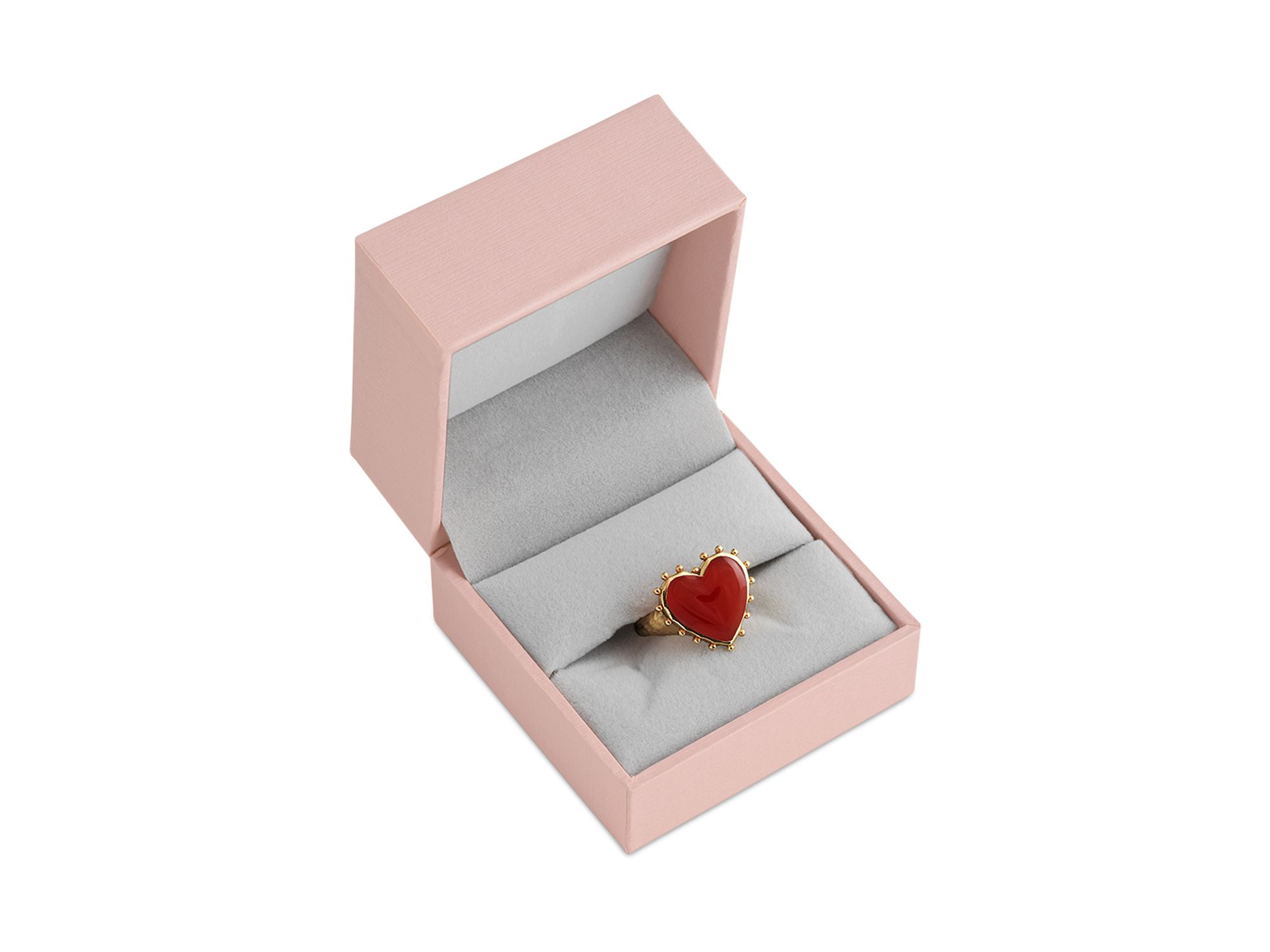 Red Onyx Heart Ring — Image 3