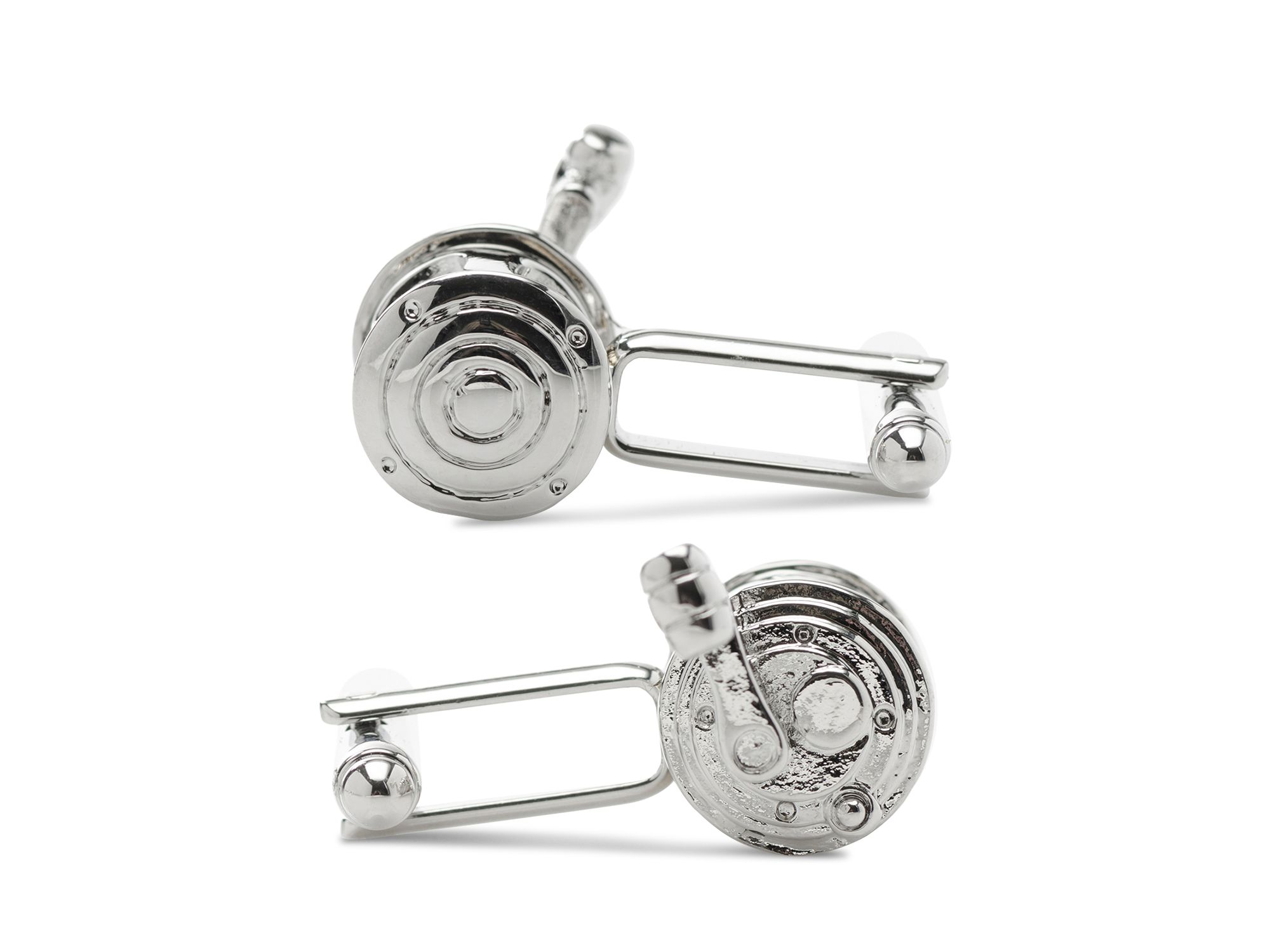Two Tone Fishing Reel Cufflinks — Image 4