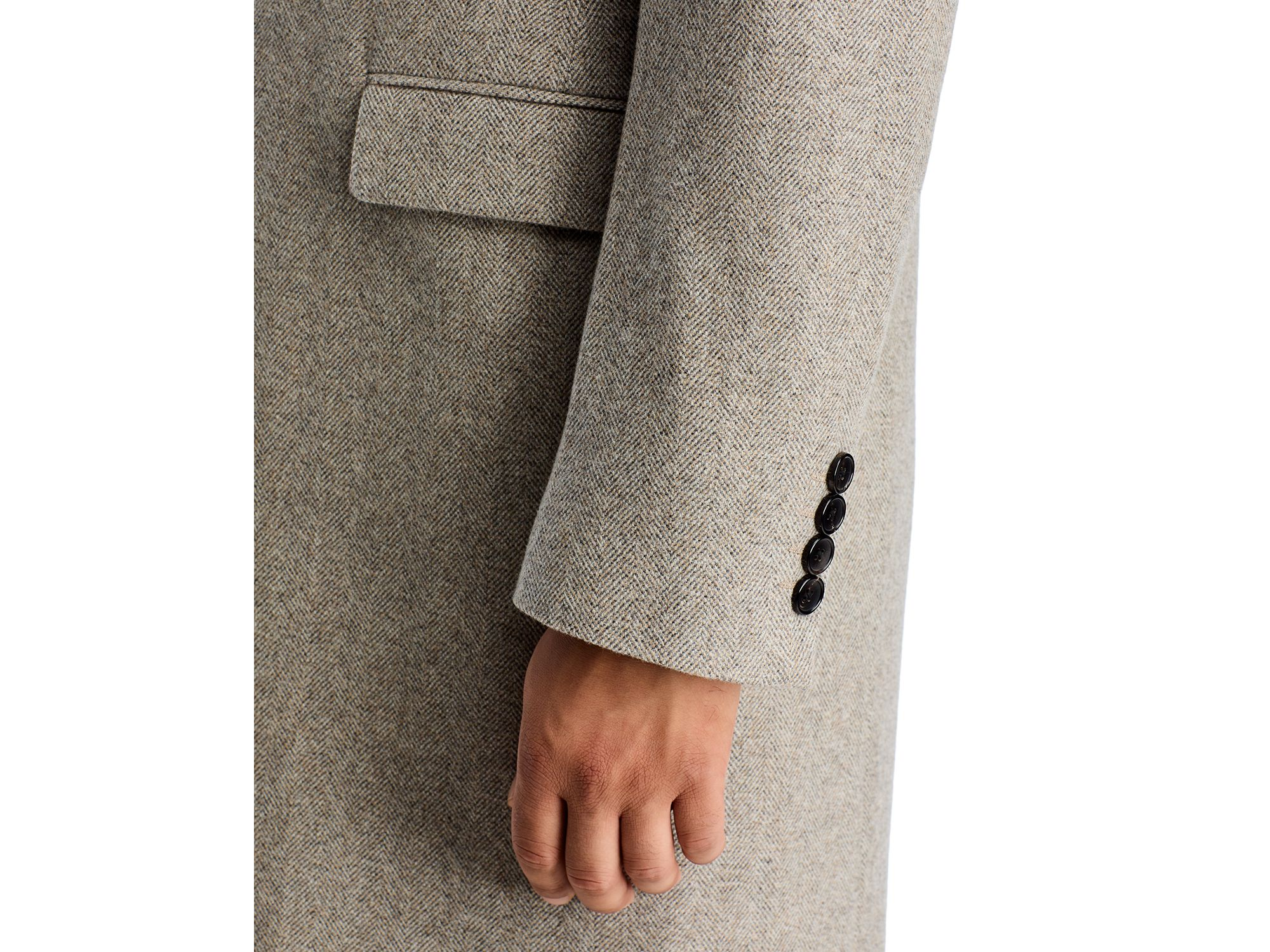 Sutton Wool & Cashmere Herringbone Top Coat — Image 3