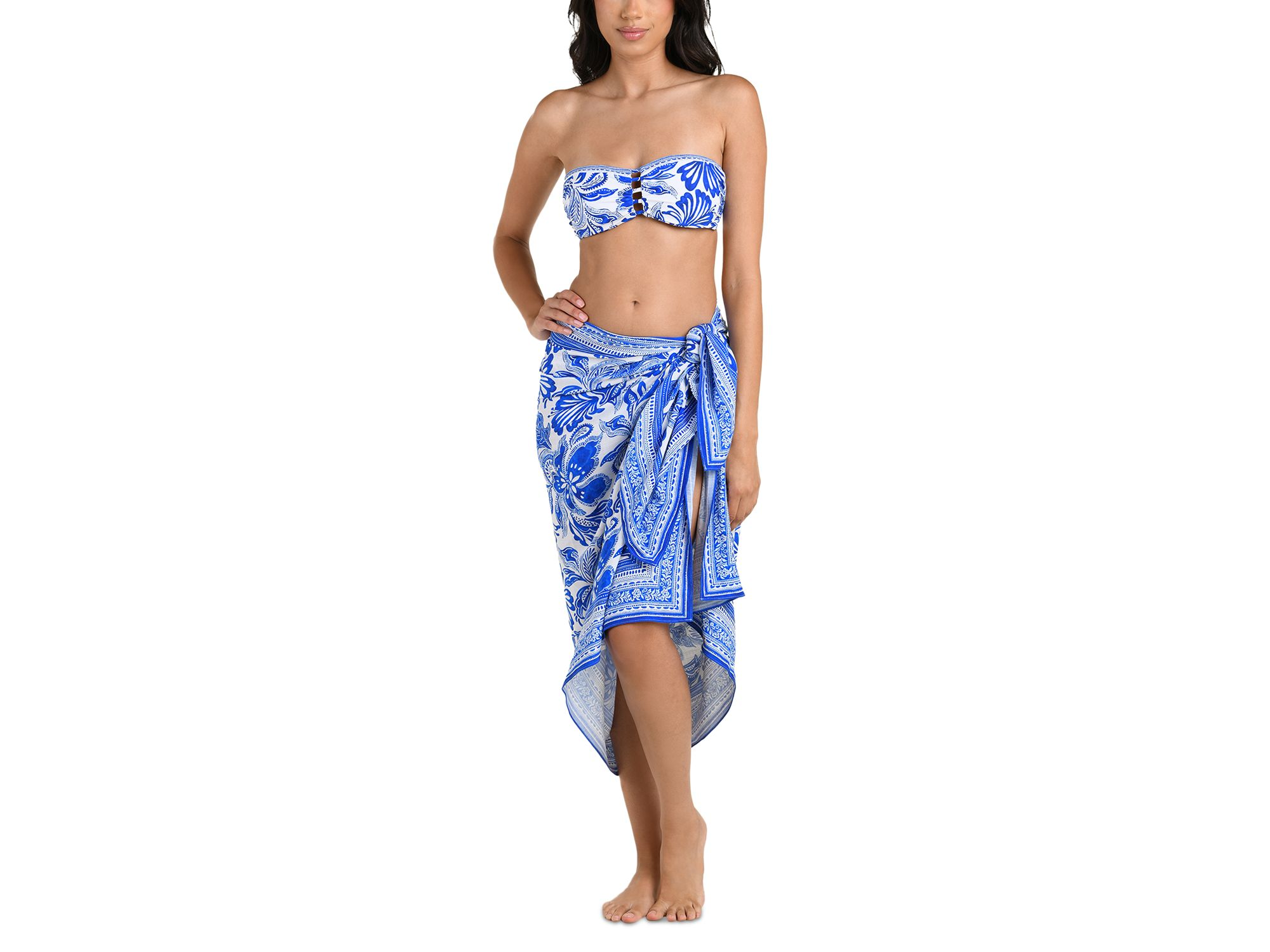 Botanical Brocade Pareo Swim Cover-Up — Image 5