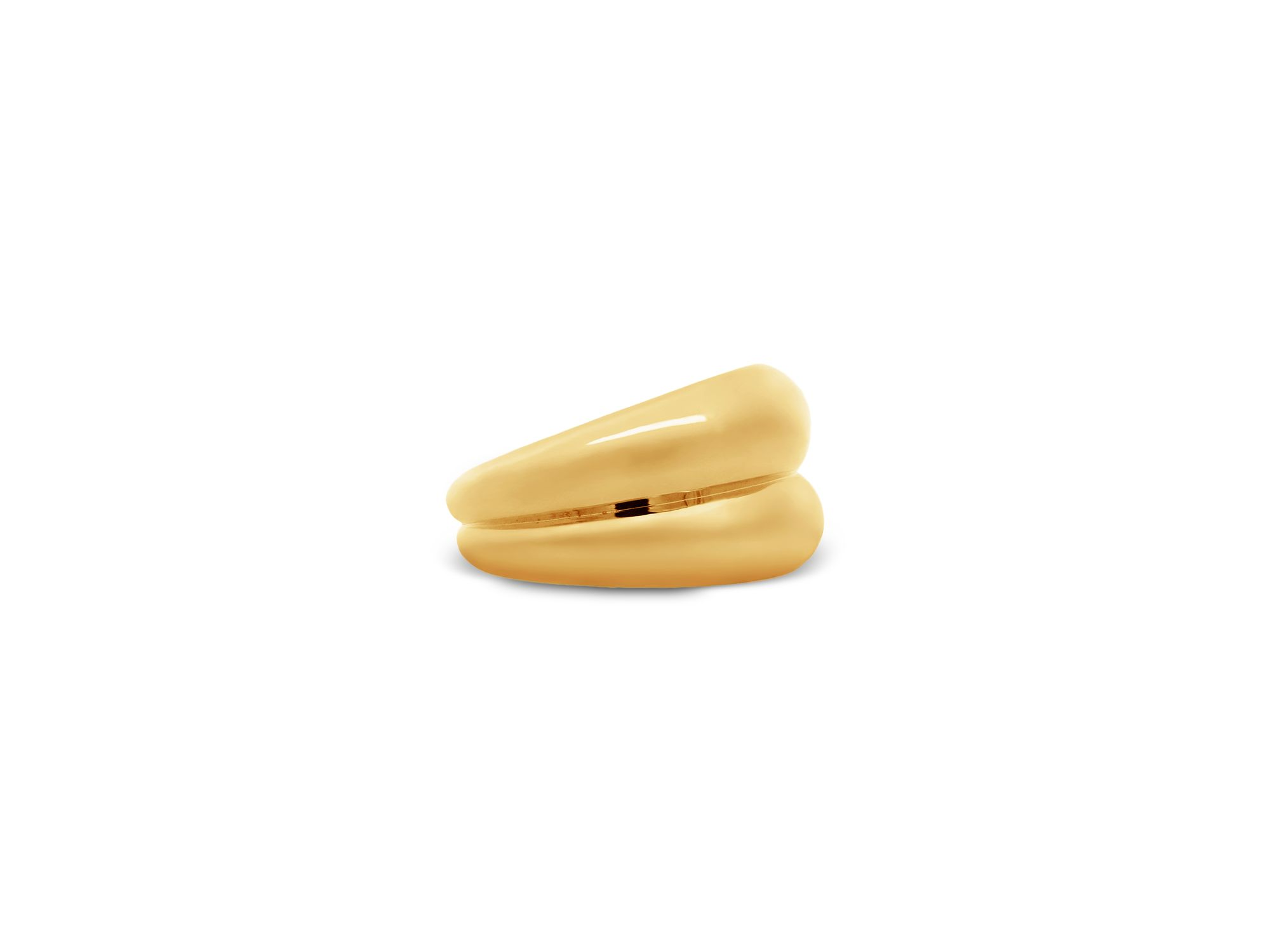 Double Dome Ring in 14K Yellow Gold — Image 4