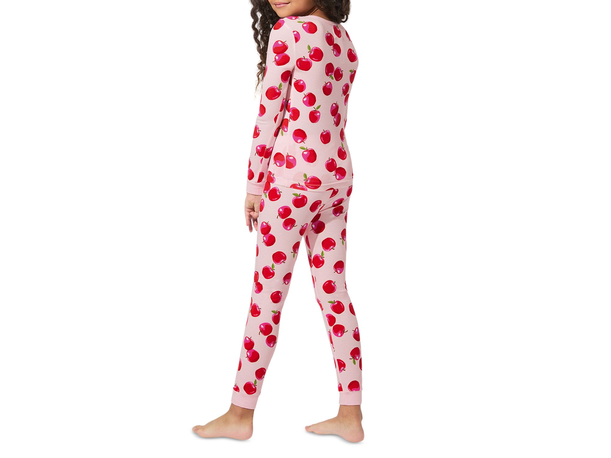 Girls' Knit Printed Long Sleeve Pajama Set - Little Kid, Big Kid — Image 4