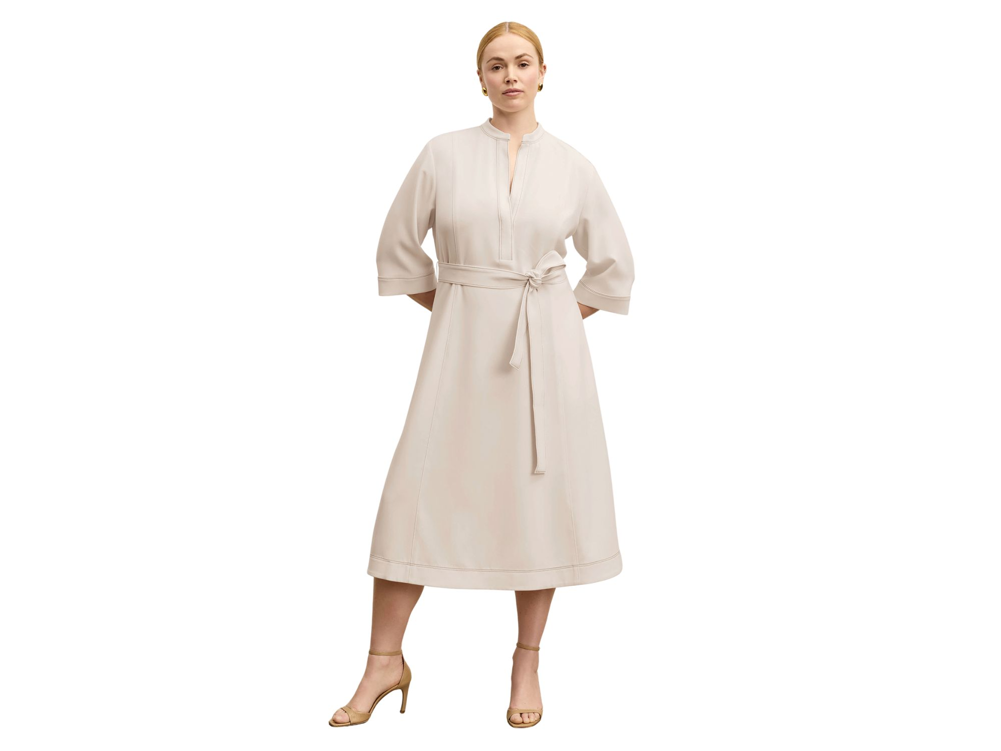 Lauleh Women's Everyday Crepe with Topstitch Dress — Image 3