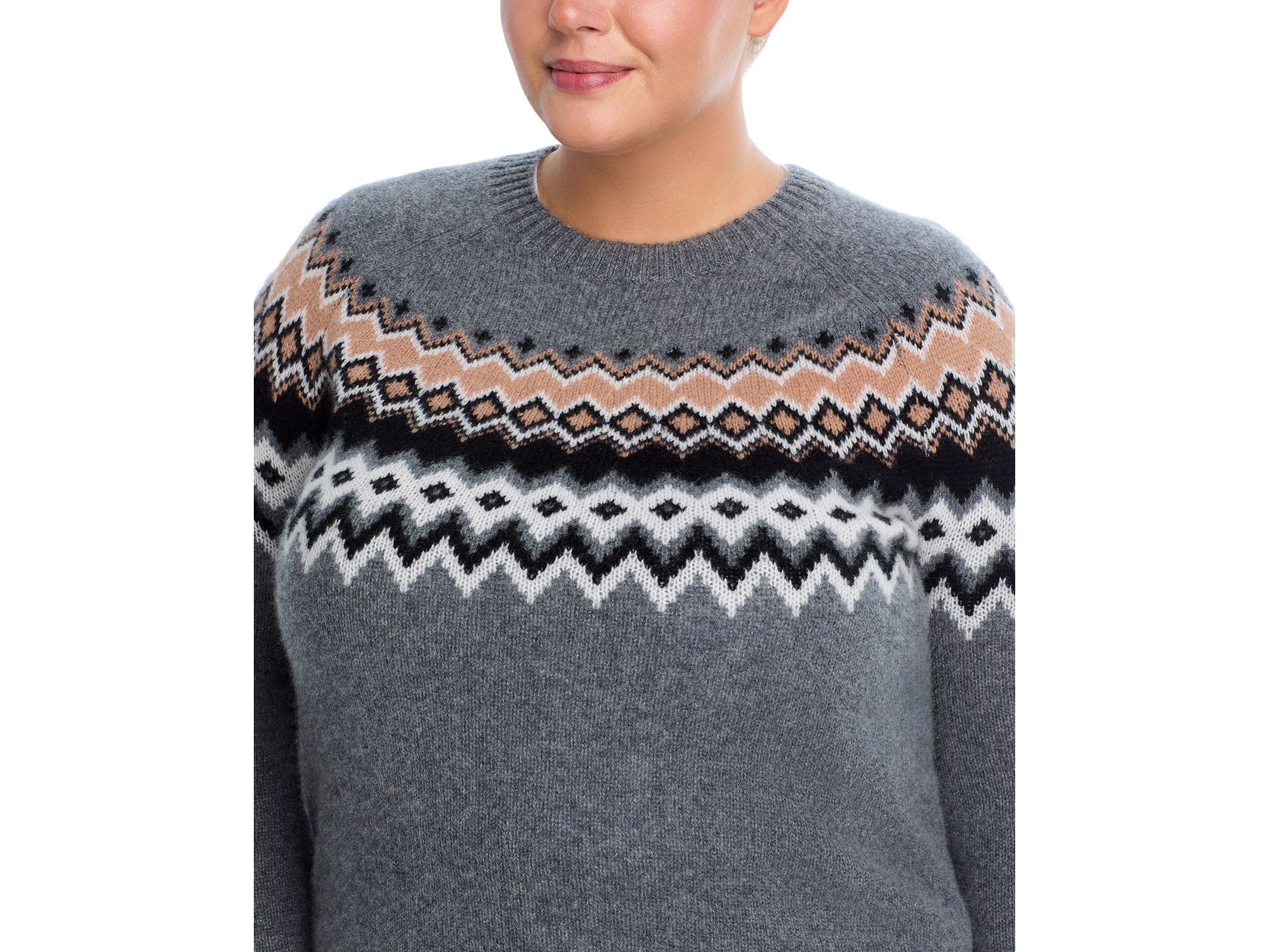 100% Cashmere Fairisle Crewneck Sweater - Exclusive — Image 3
