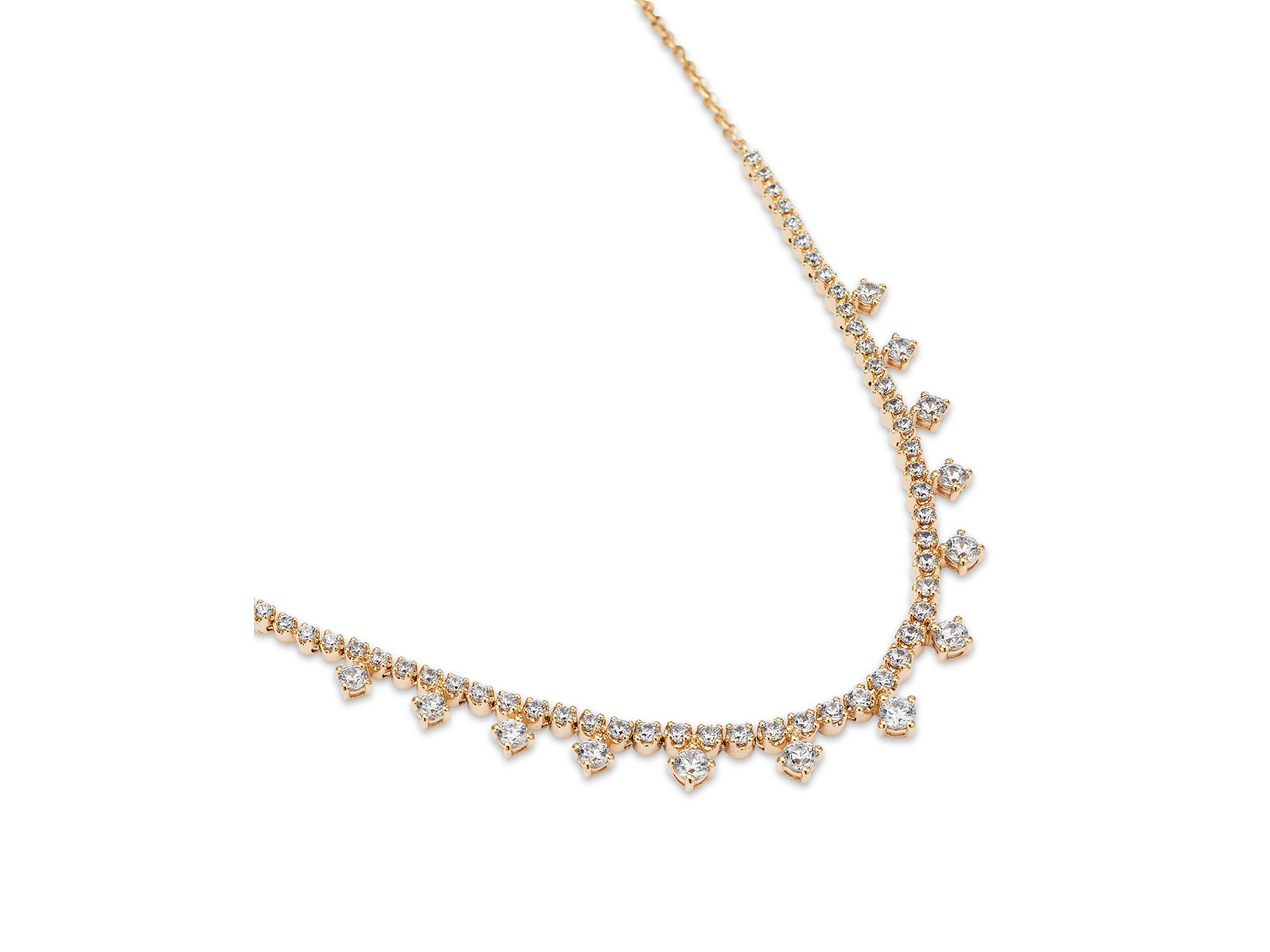 Graduated Diamond Necklace in 14K Yellow Gold, 1.85 tcw — Image 3