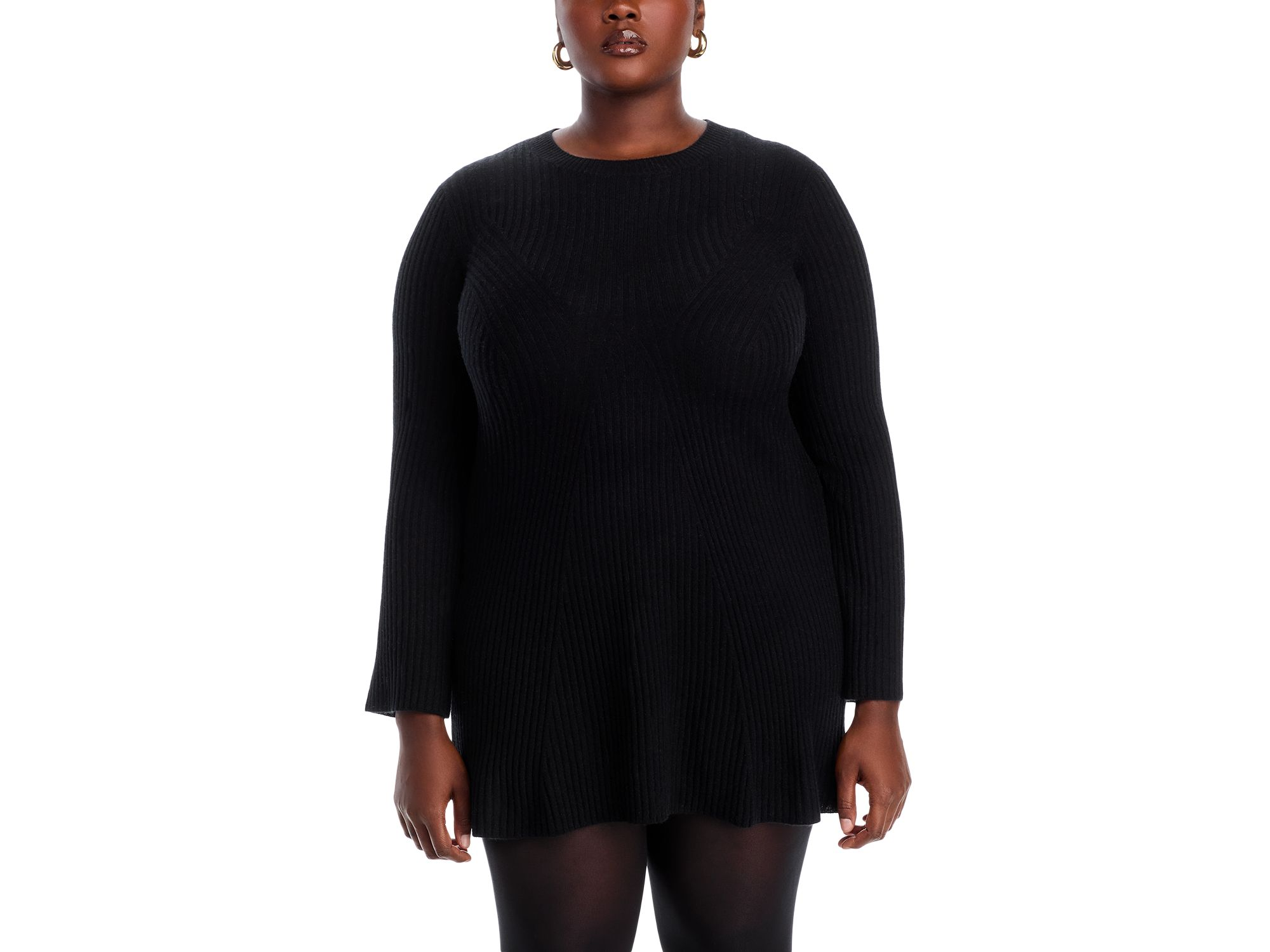 100% Cashmere Contour Ribbed Mini Dress - Exclusive — Image 7