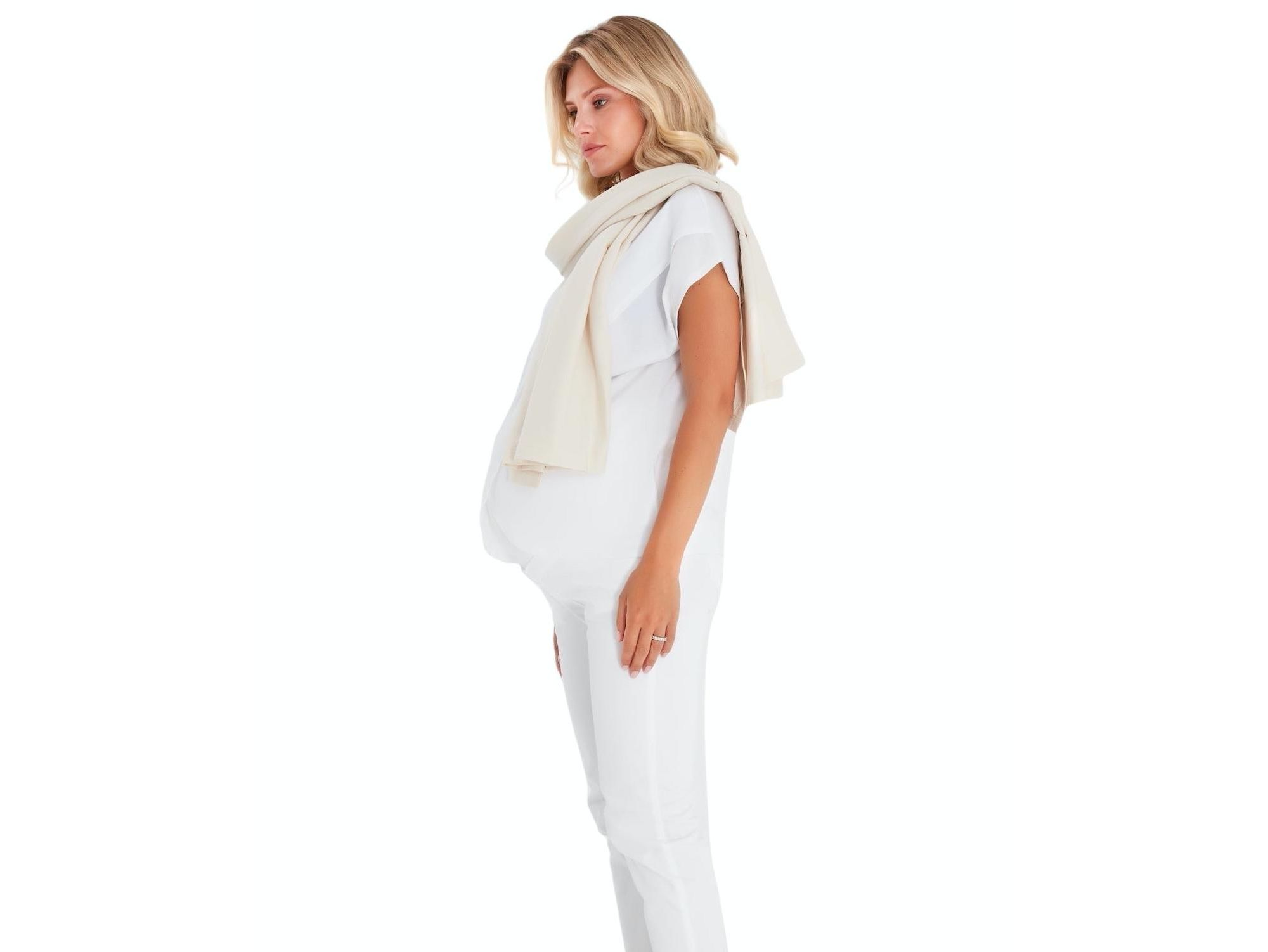 Handy Crossover Short Sleeve Cotton Maternity/Nursing Top — Image 6