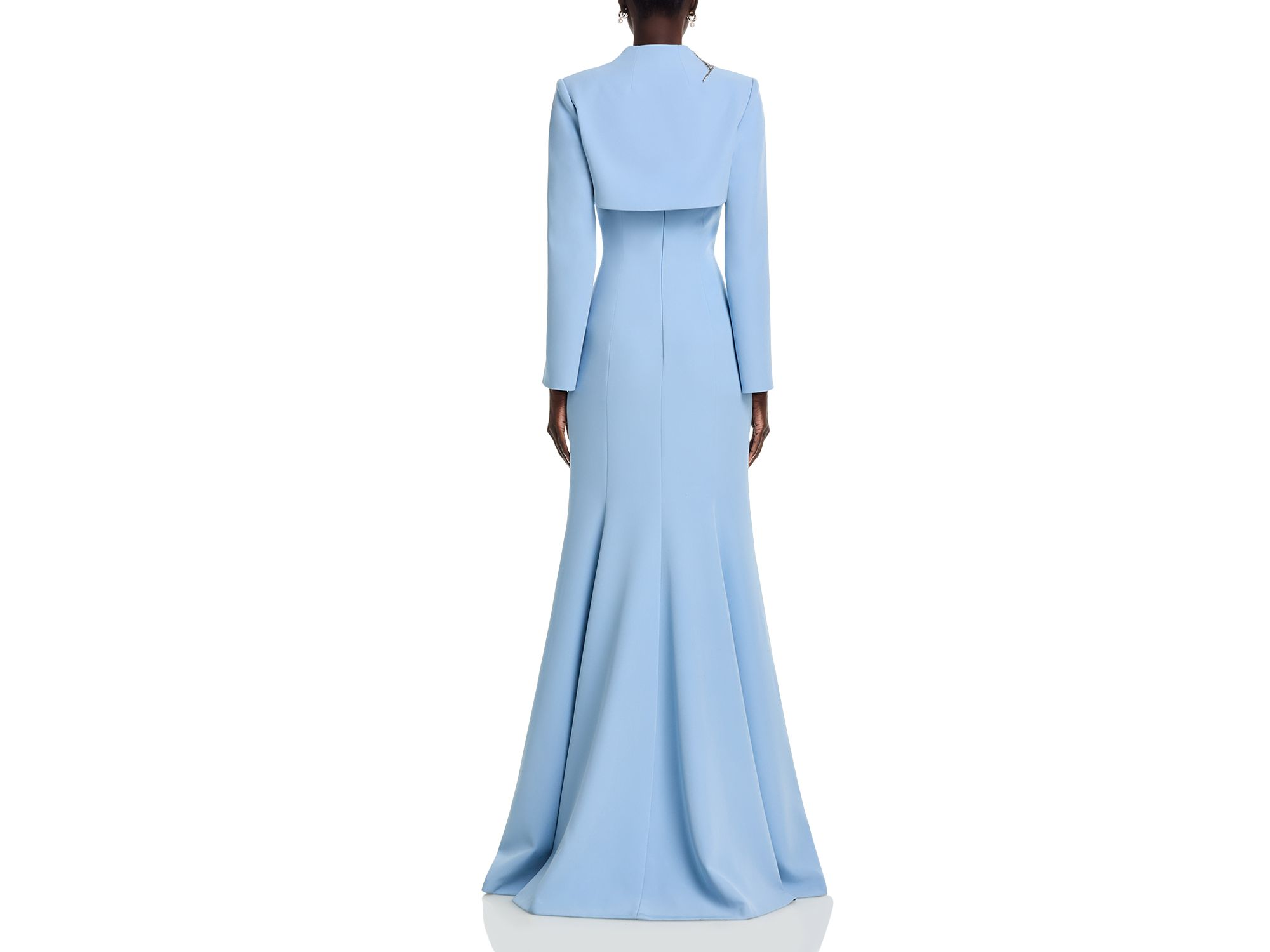 Crepe Bead Trim Bolero & Strapless Gown — Image 4