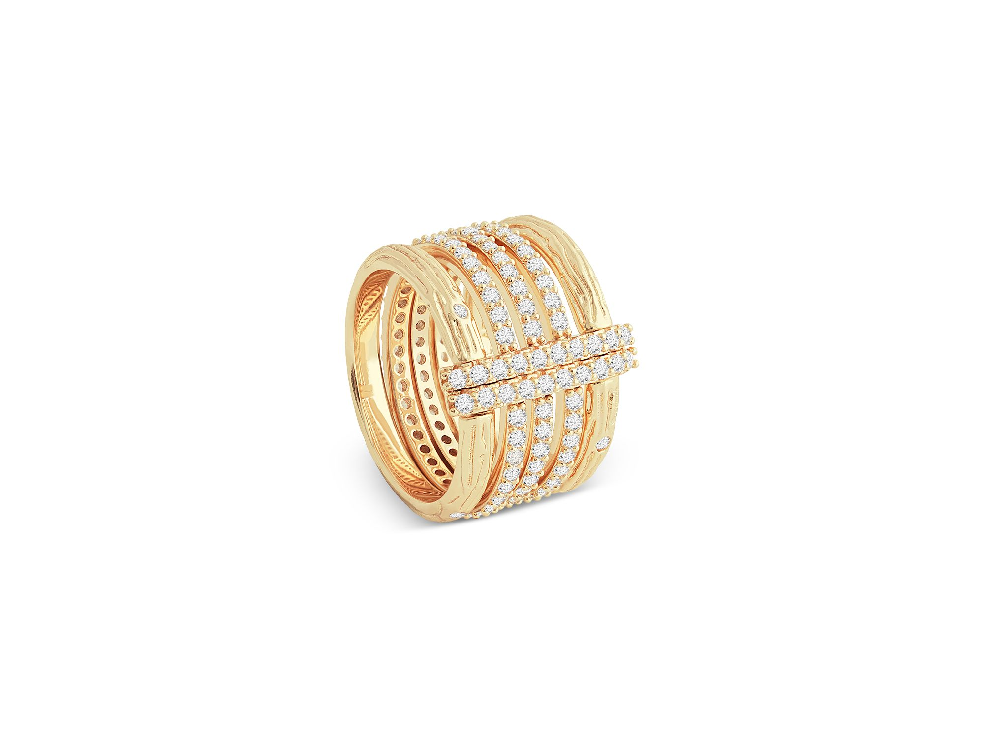 Enchanted Forest Multi Stack Ring in 18K Gold Plated — Image 3