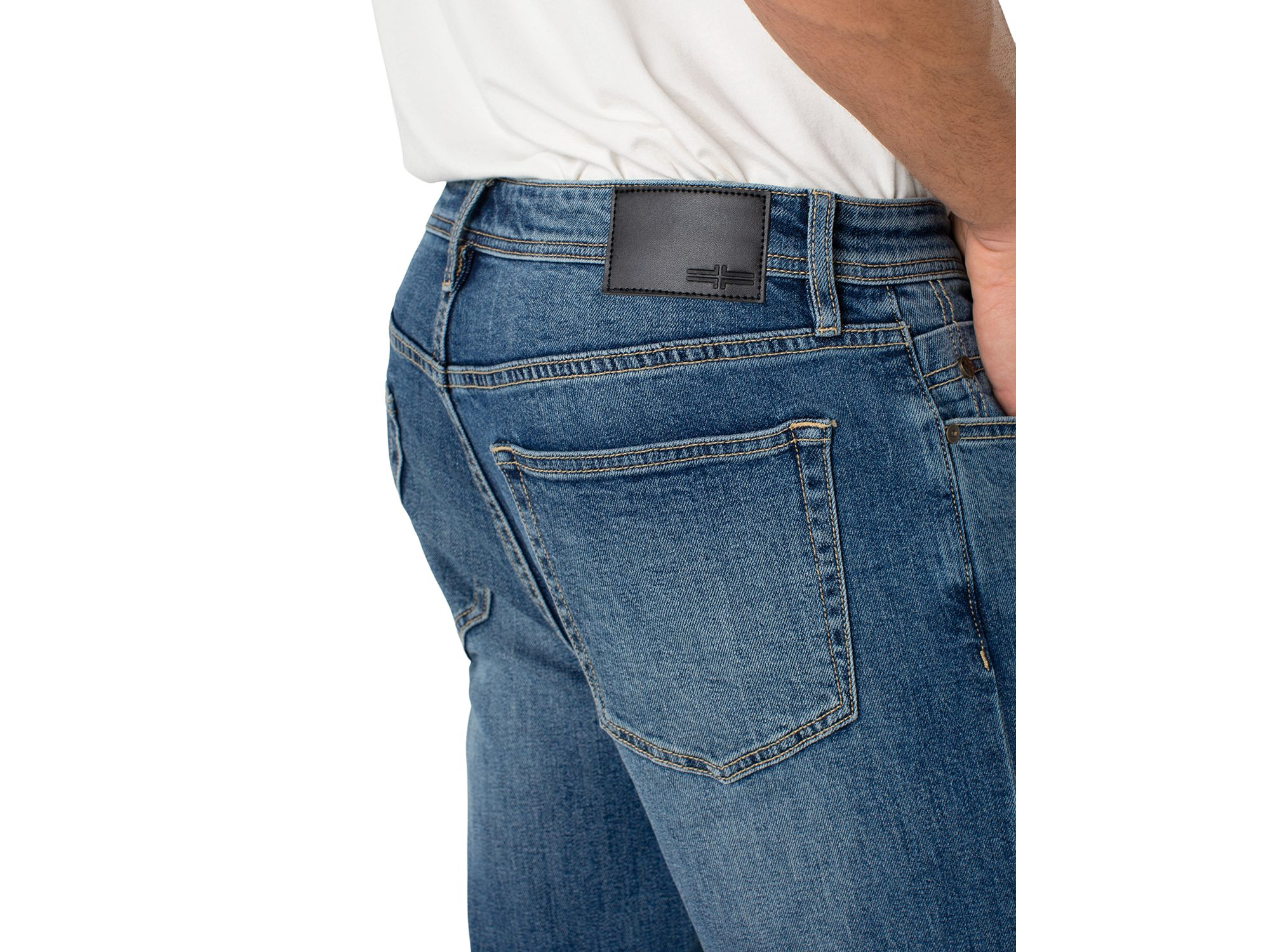 Sutton Relaxed Fit Jeans in Belmonte Blue — Image 3