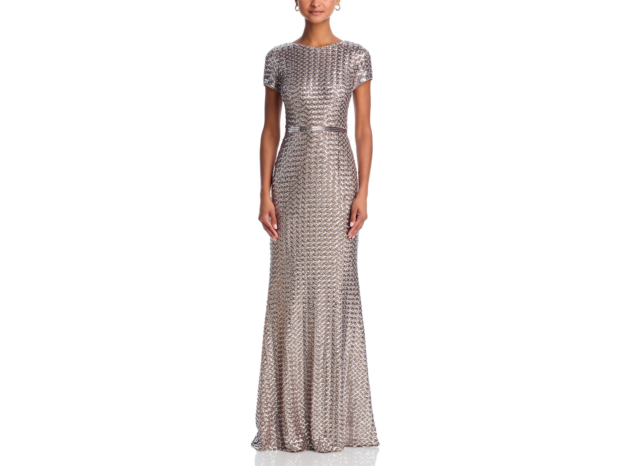 Belted Sequin Gown - Exclusive — Image 9